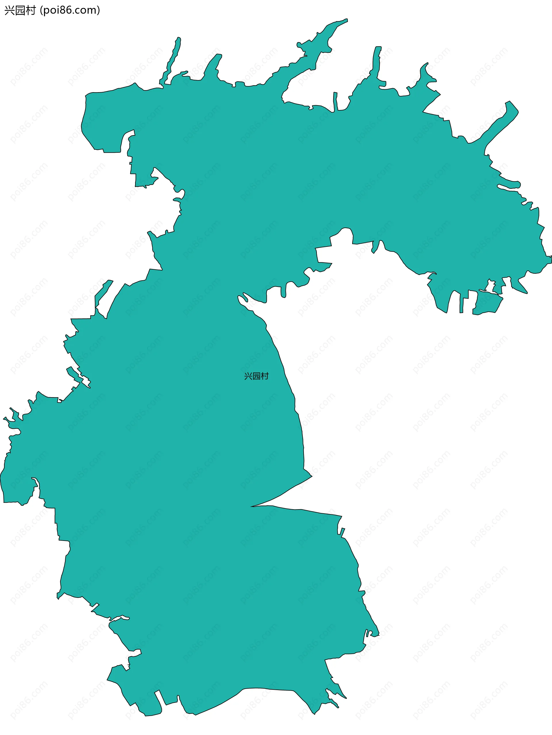 兴园村边界地图
