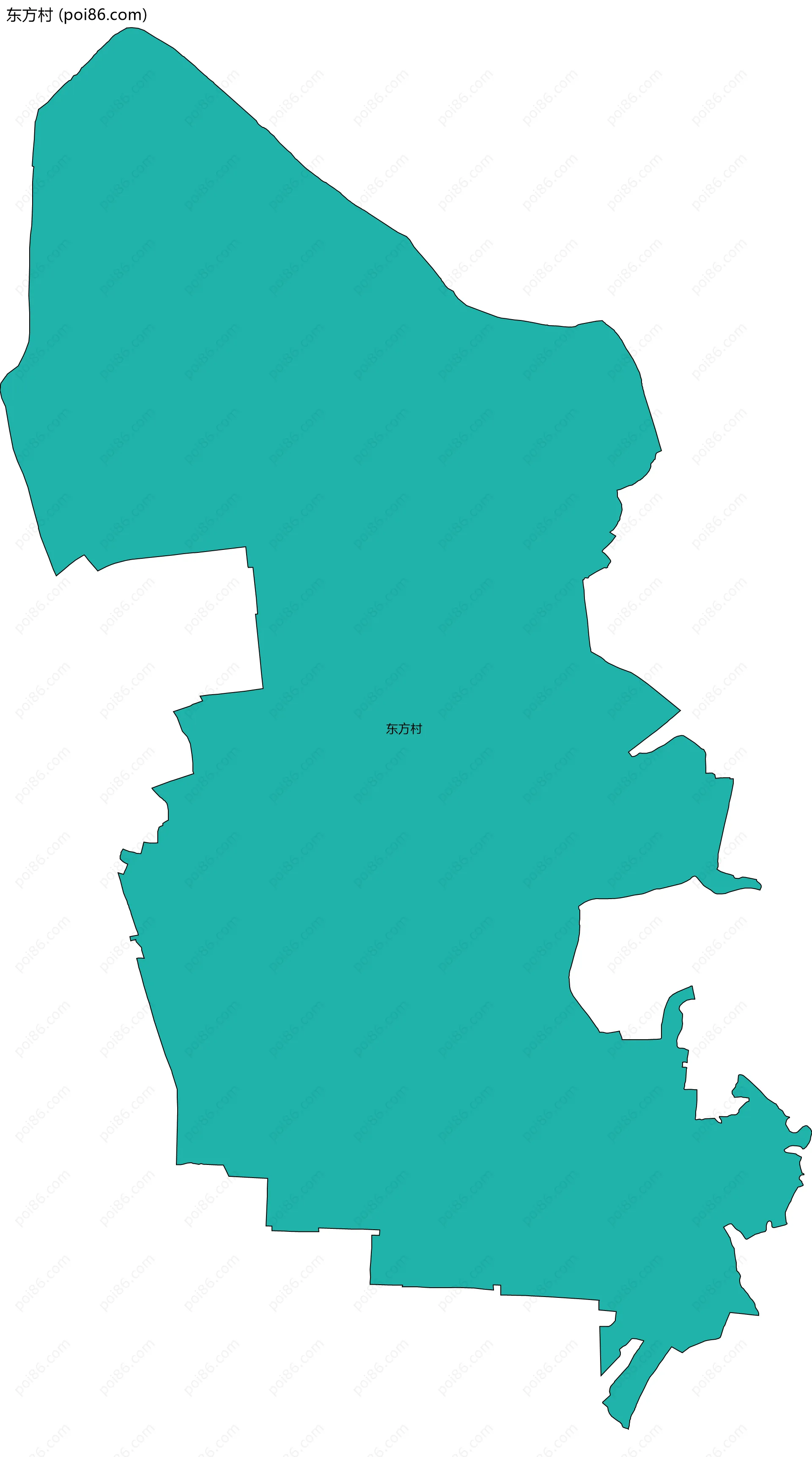 东方村边界地图