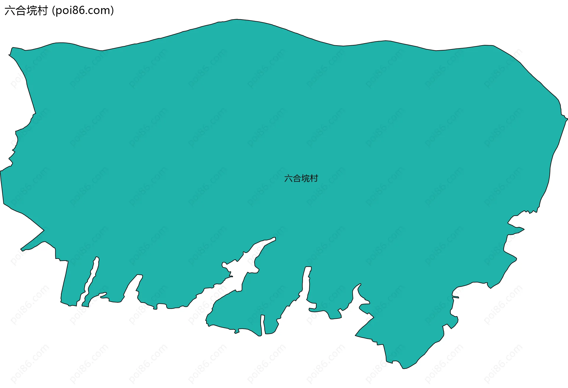 六合垸村边界地图