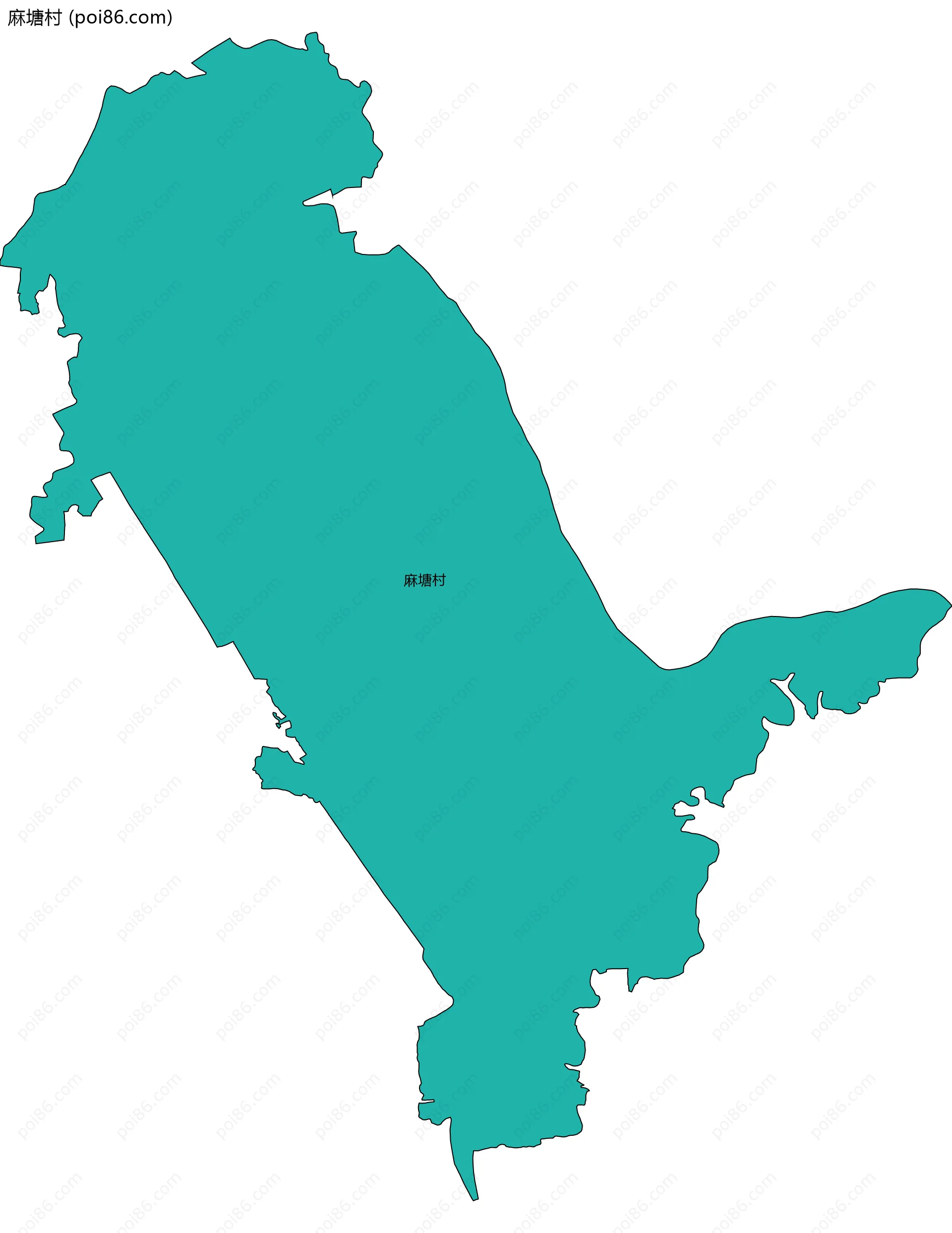 麻塘村边界地图