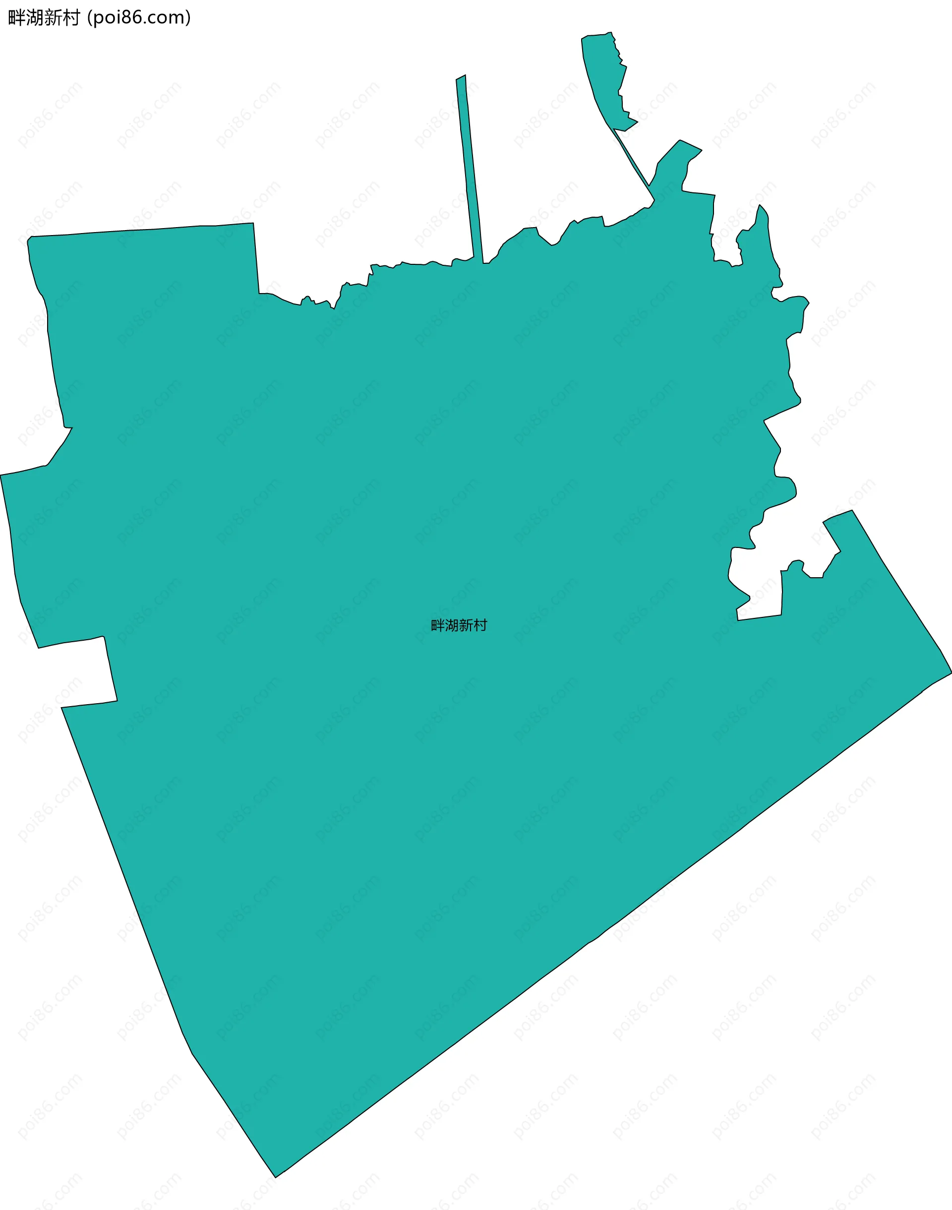 畔湖新村边界地图