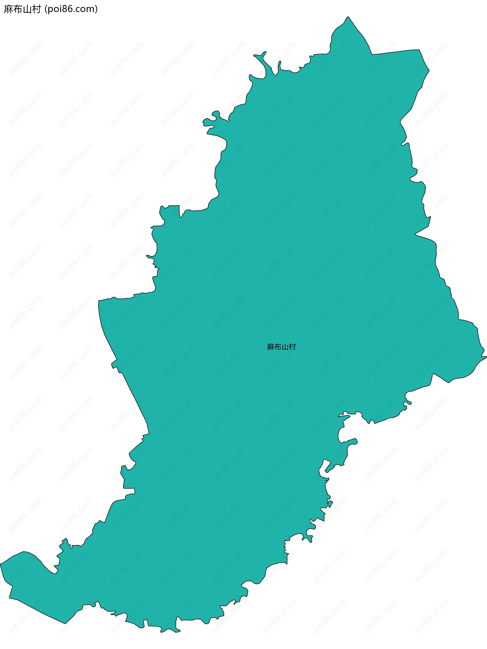 麻布山村边界地图