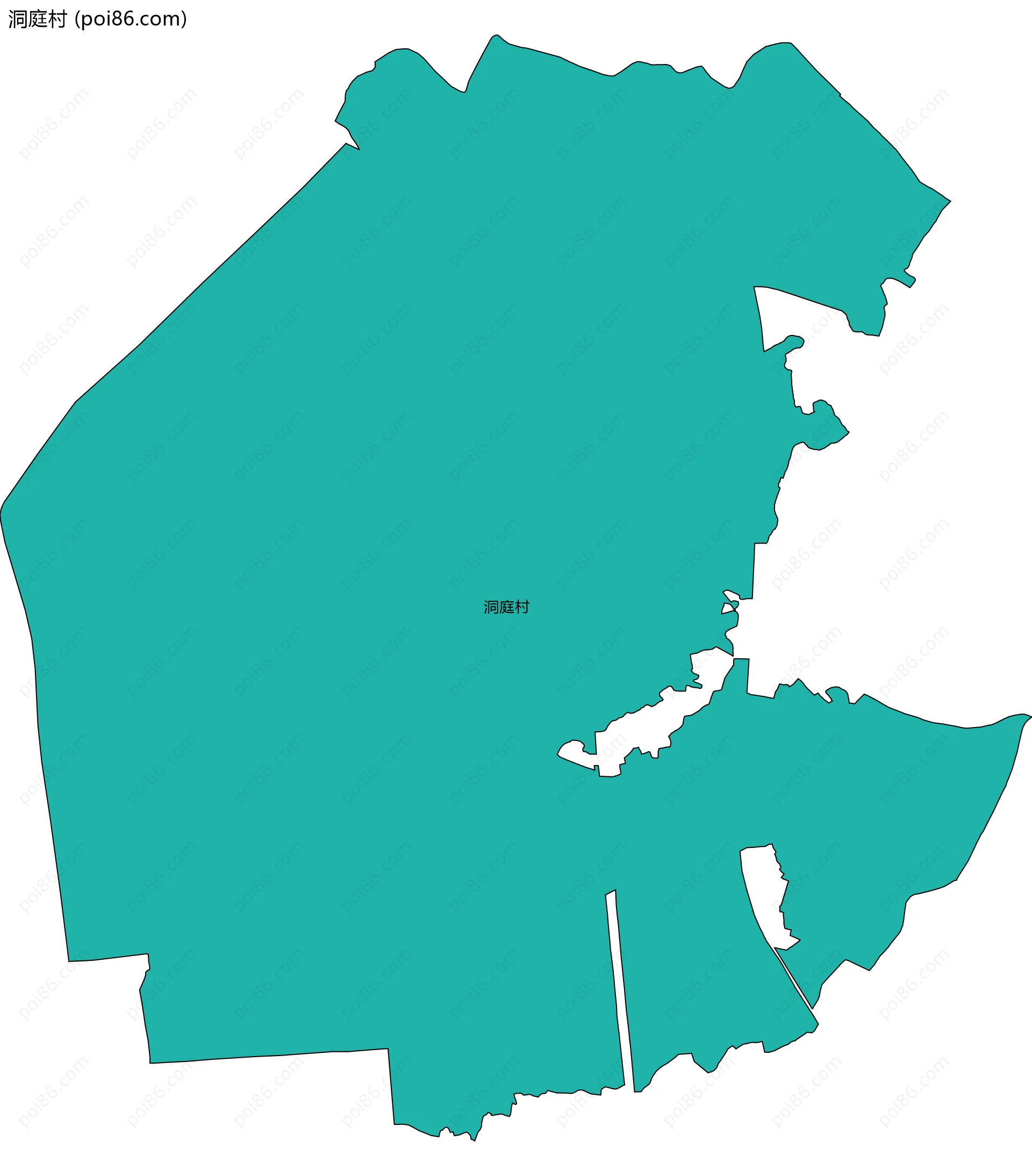 洞庭村边界地图