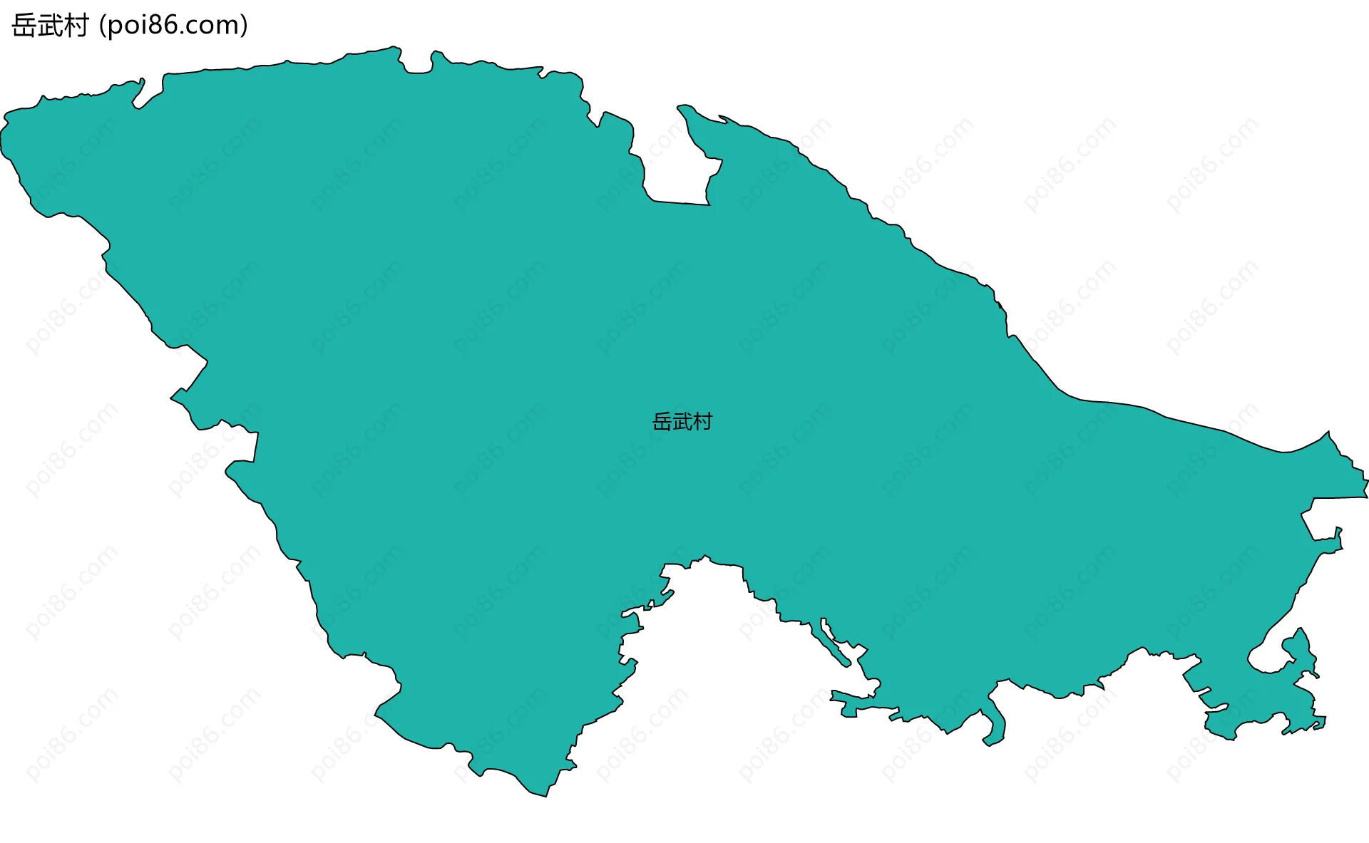 岳武村边界地图