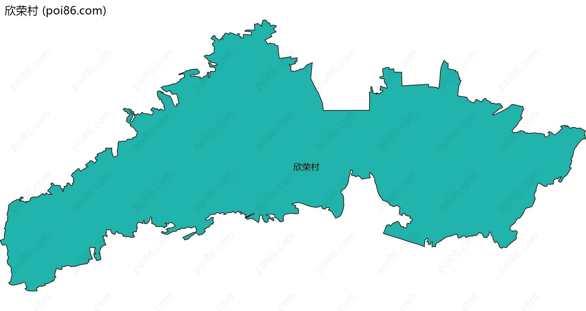 欣荣村边界地图