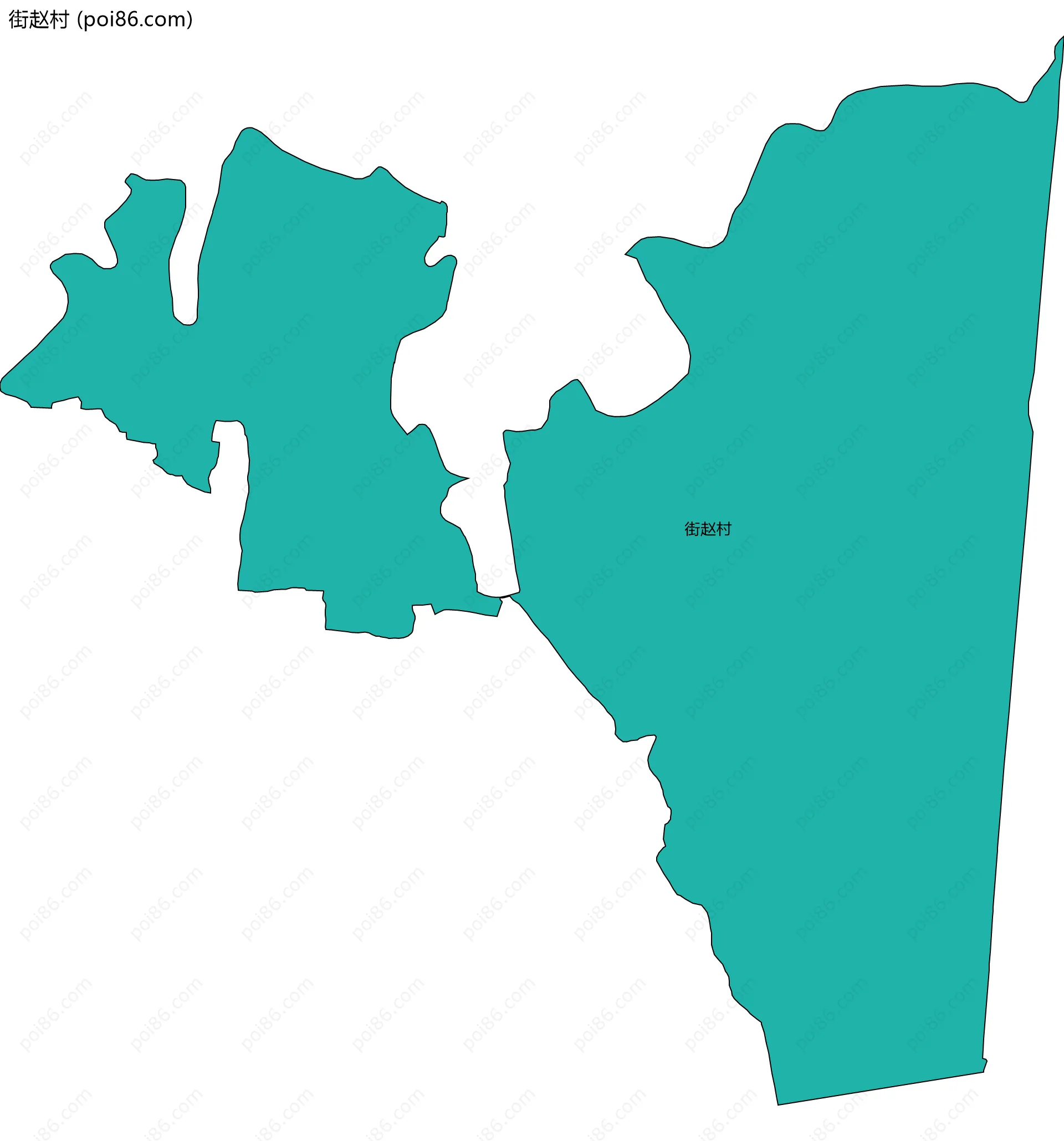 街赵村边界地图