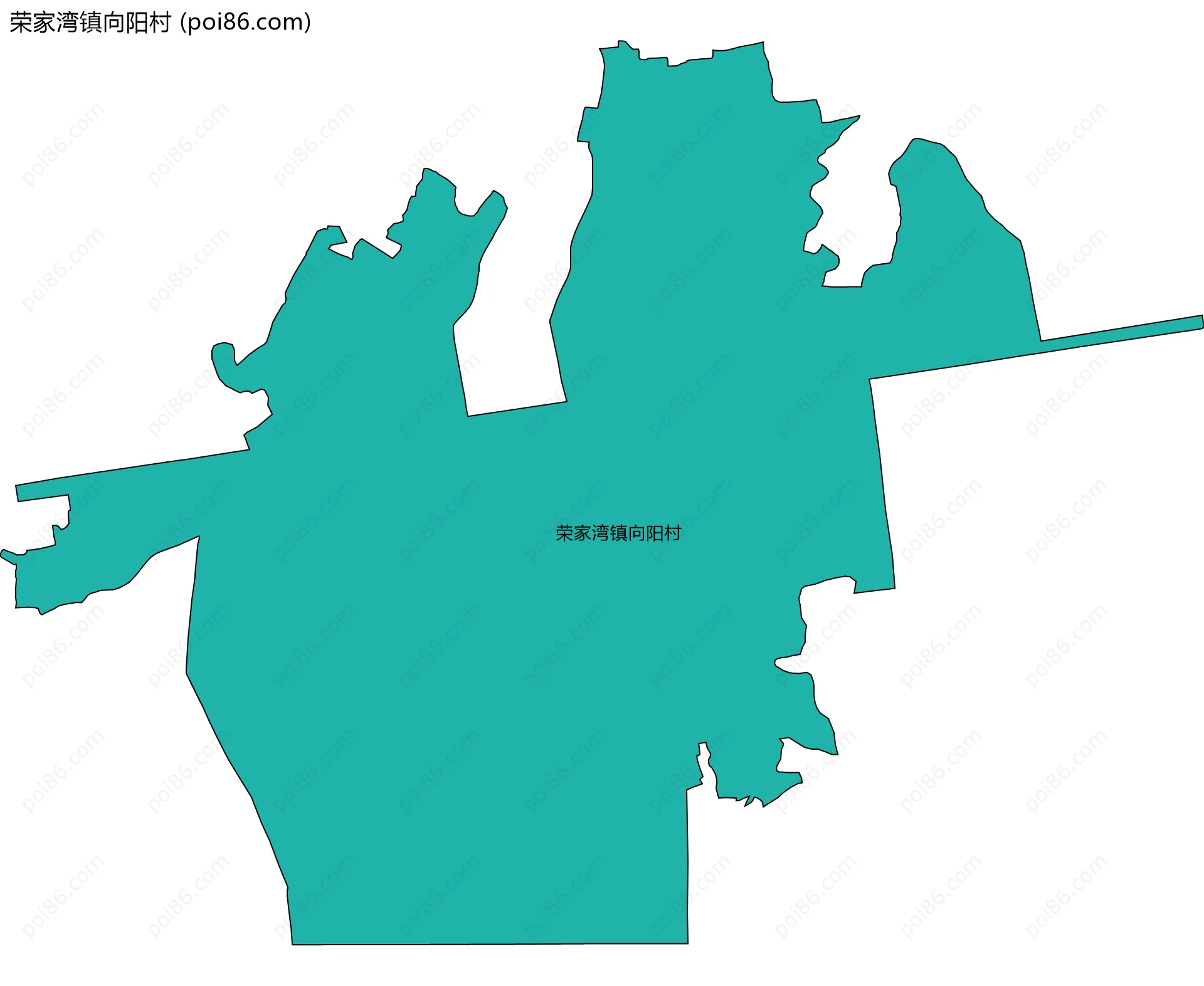 荣家湾镇向阳村边界地图