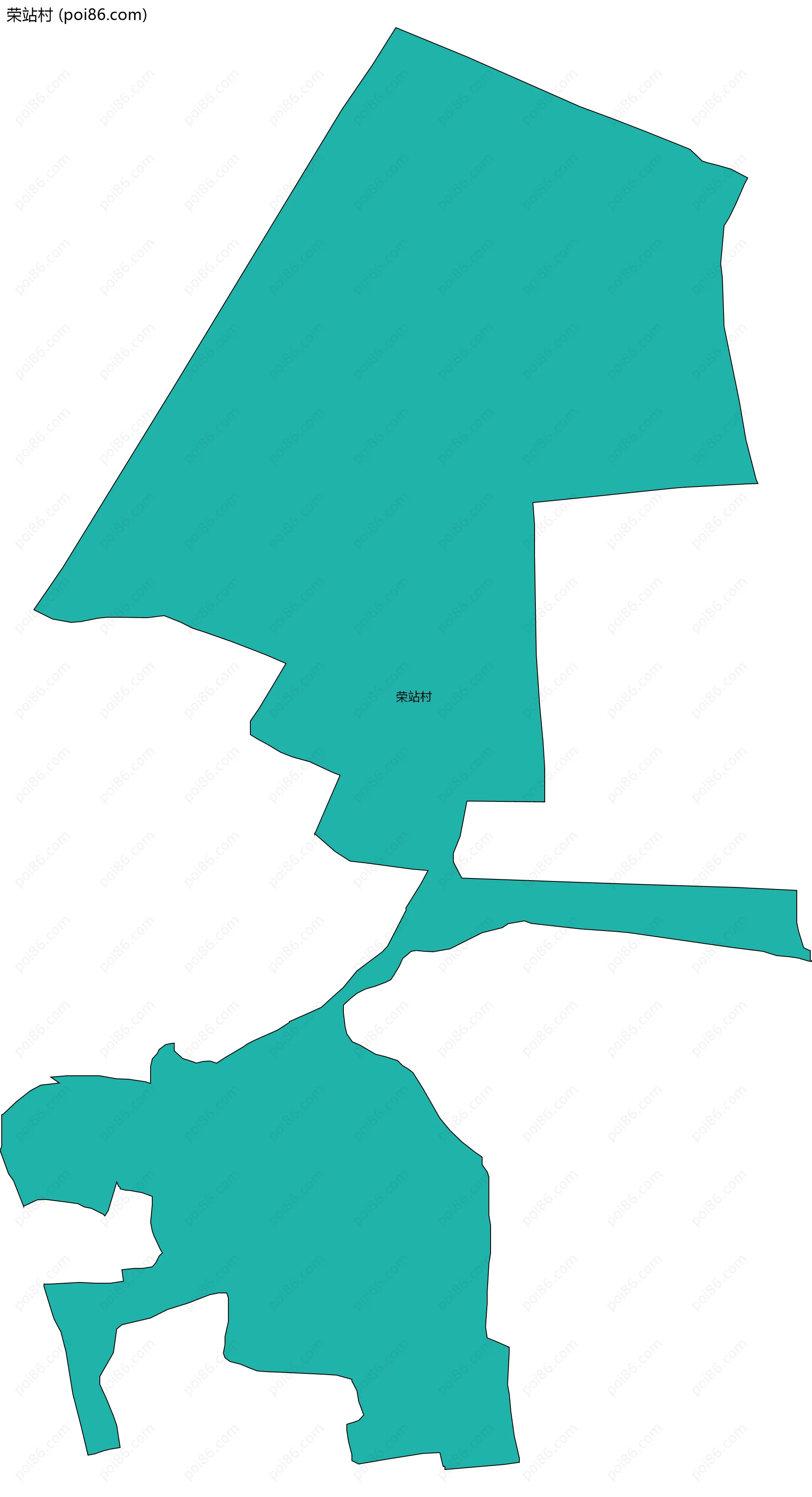 荣站村边界地图