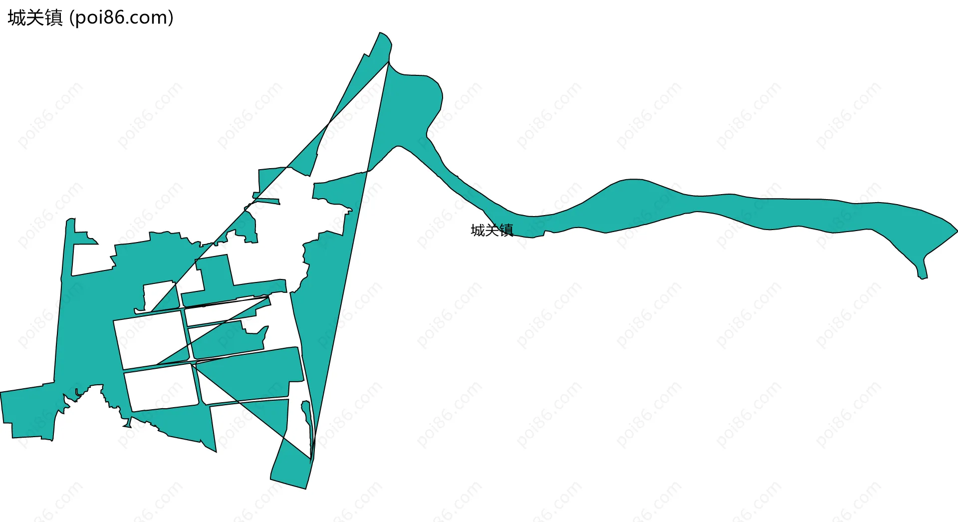 城关镇边界地图