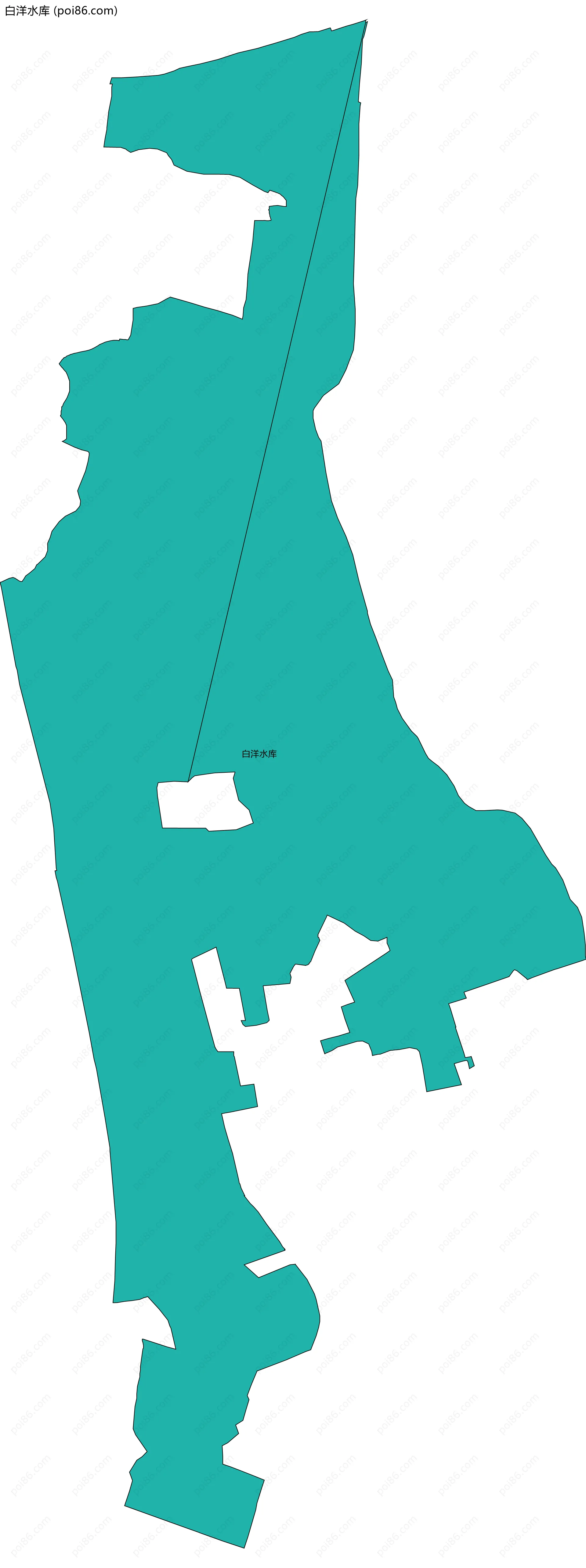 白洋水库边界地图