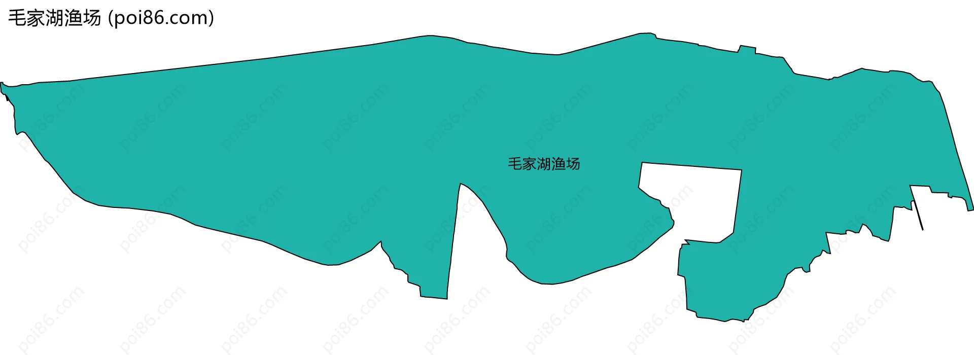 毛家湖渔场边界地图