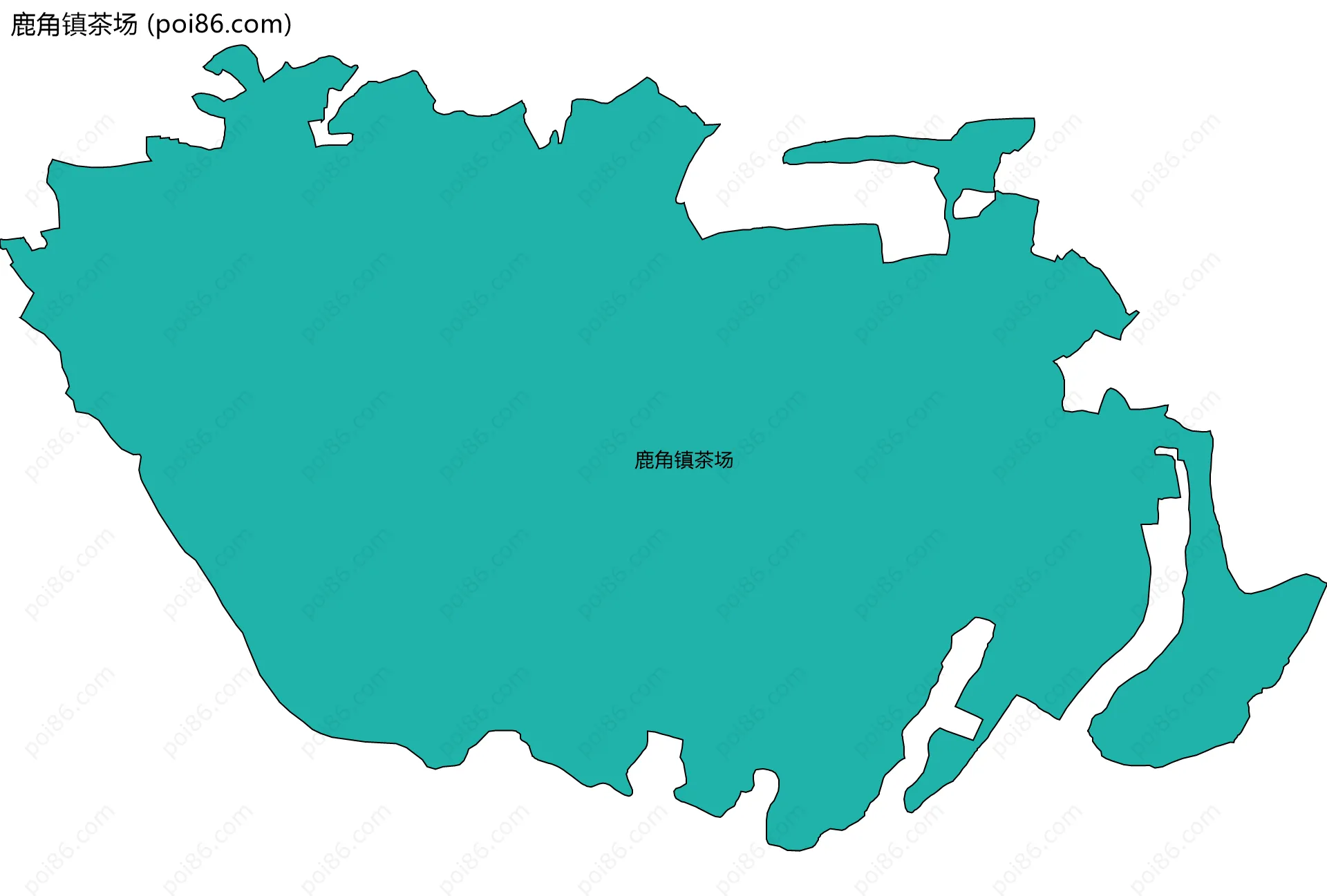 鹿角镇茶场边界地图