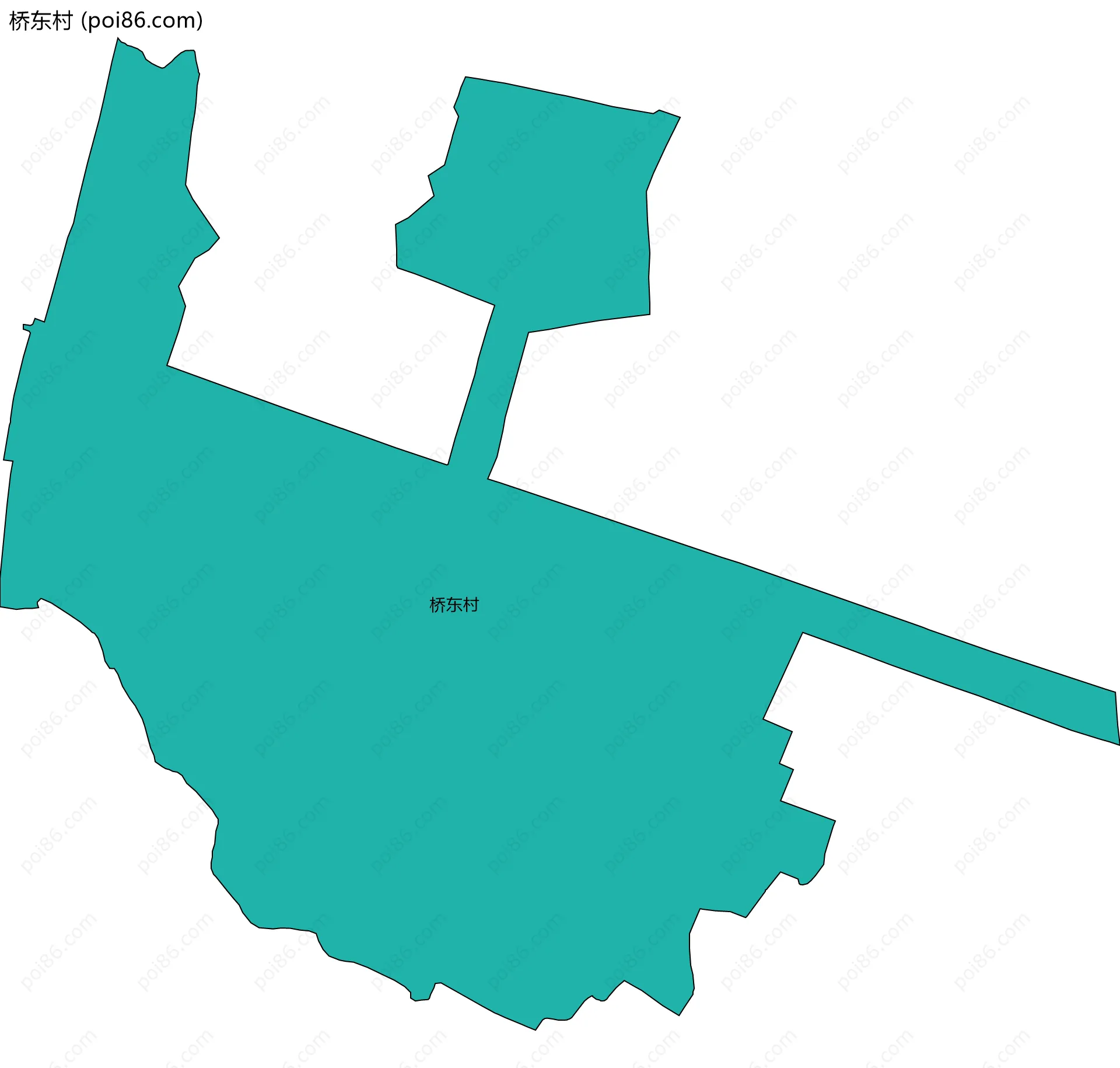 桥东村边界地图