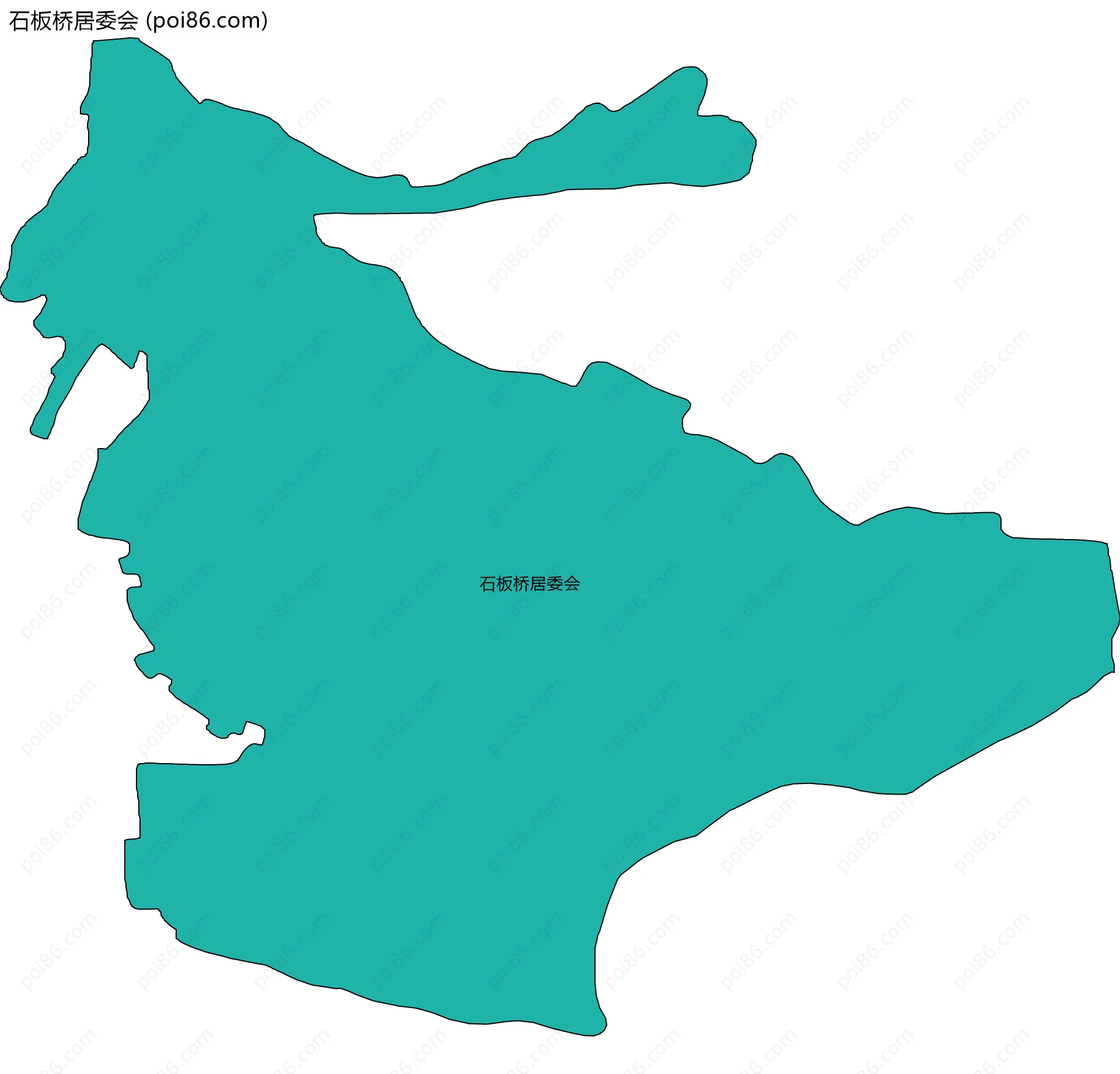 石板桥居委会边界地图
