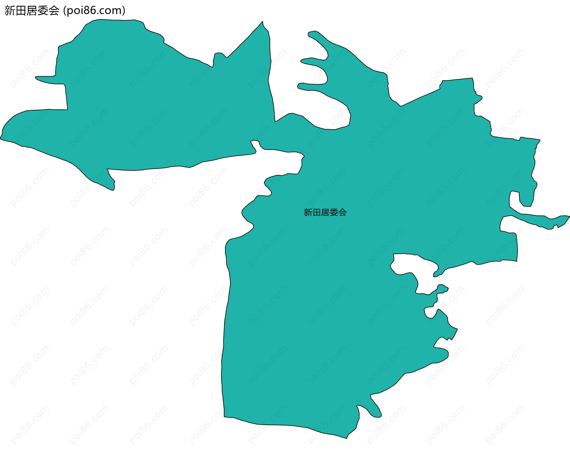 新田居委会边界地图