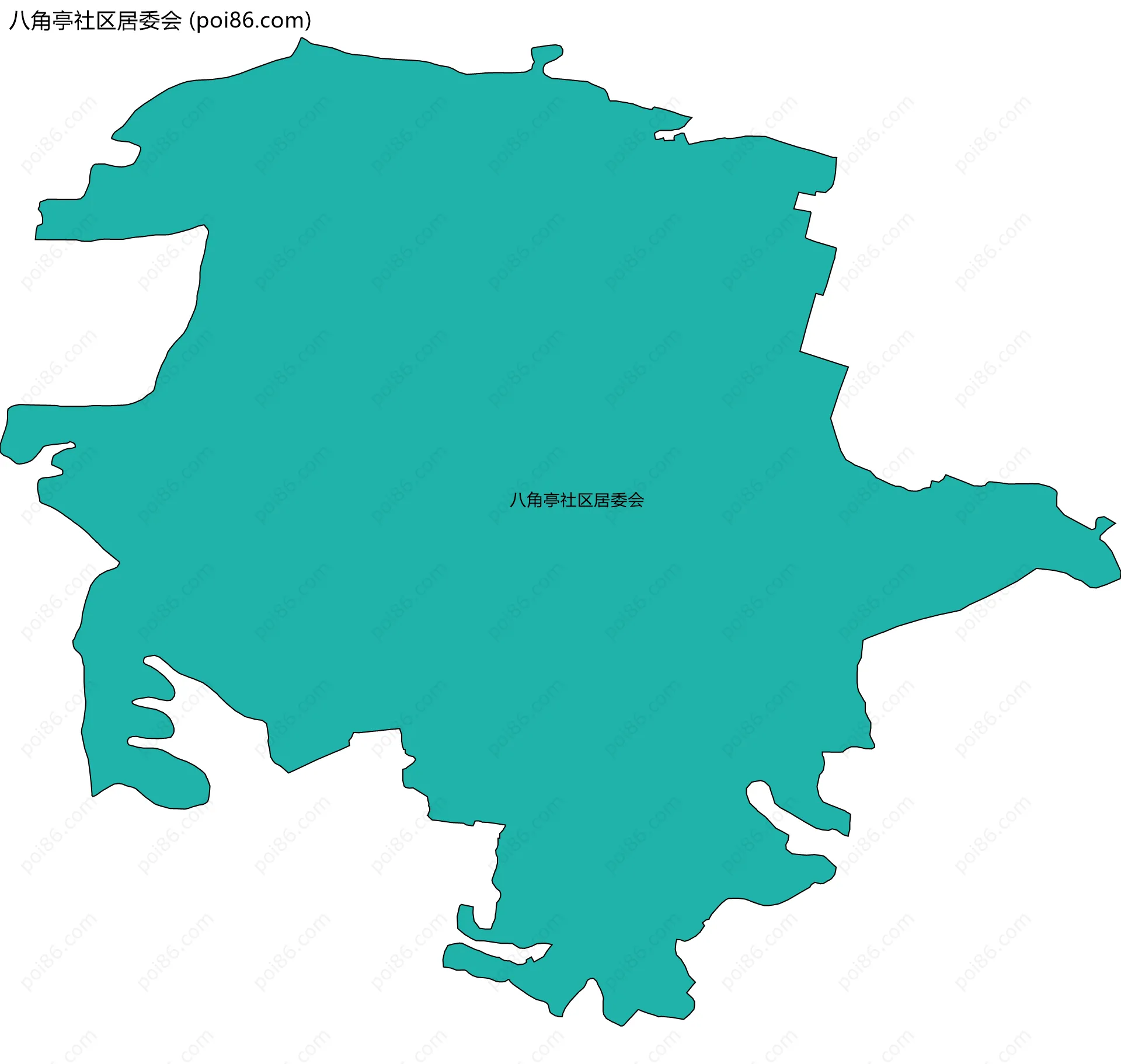 八角亭社区居委会边界地图