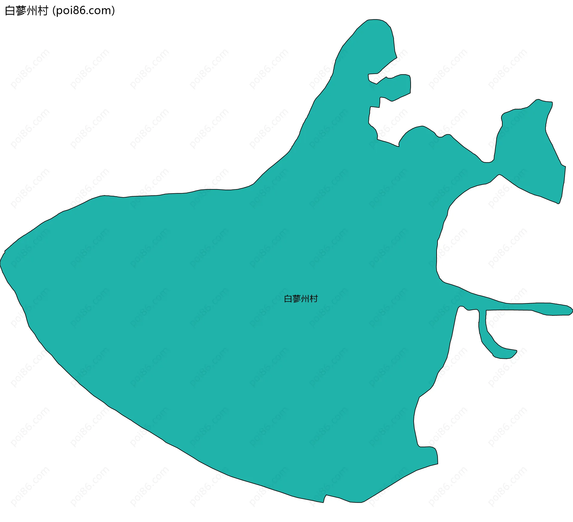 白蓼州村边界地图