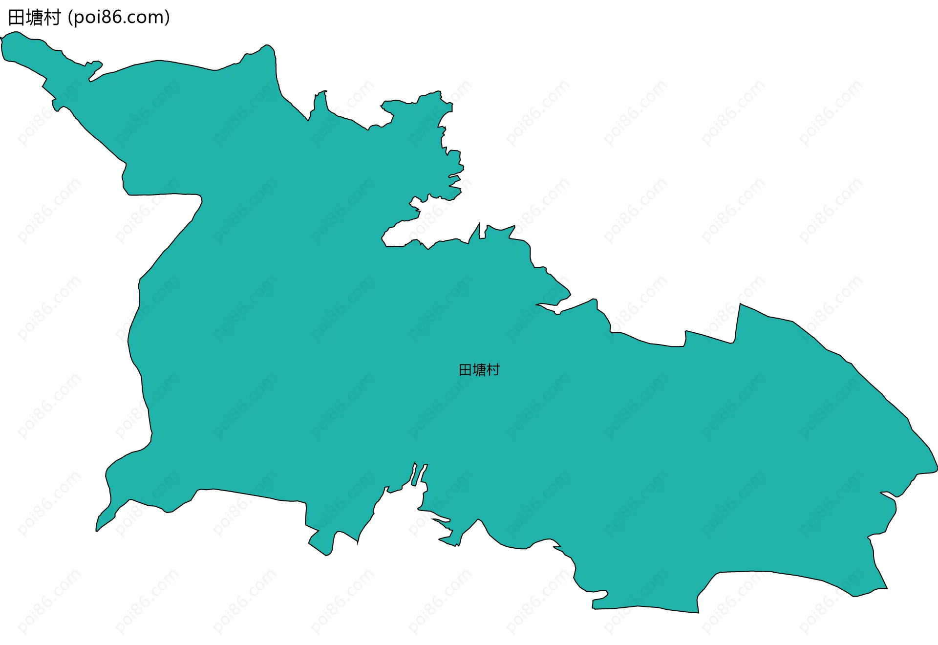 田塘村边界地图