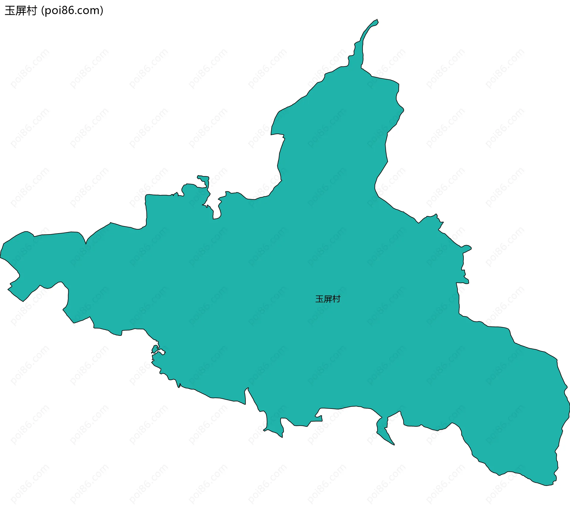 玉屏村边界地图