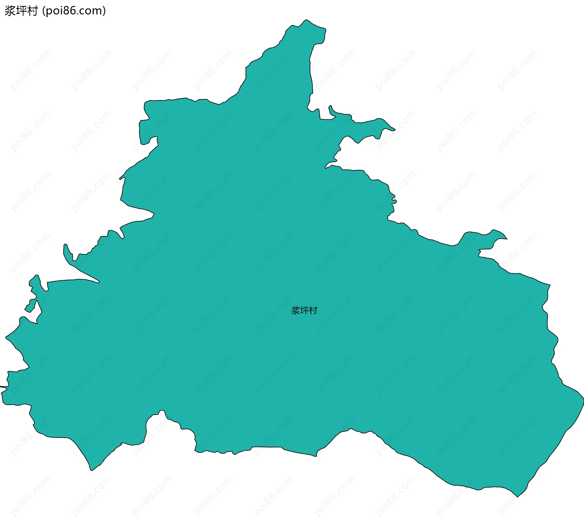 浆坪村边界地图