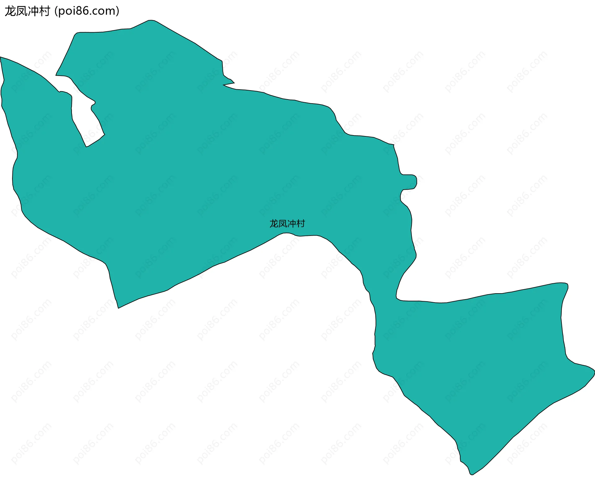 龙凤冲村边界地图