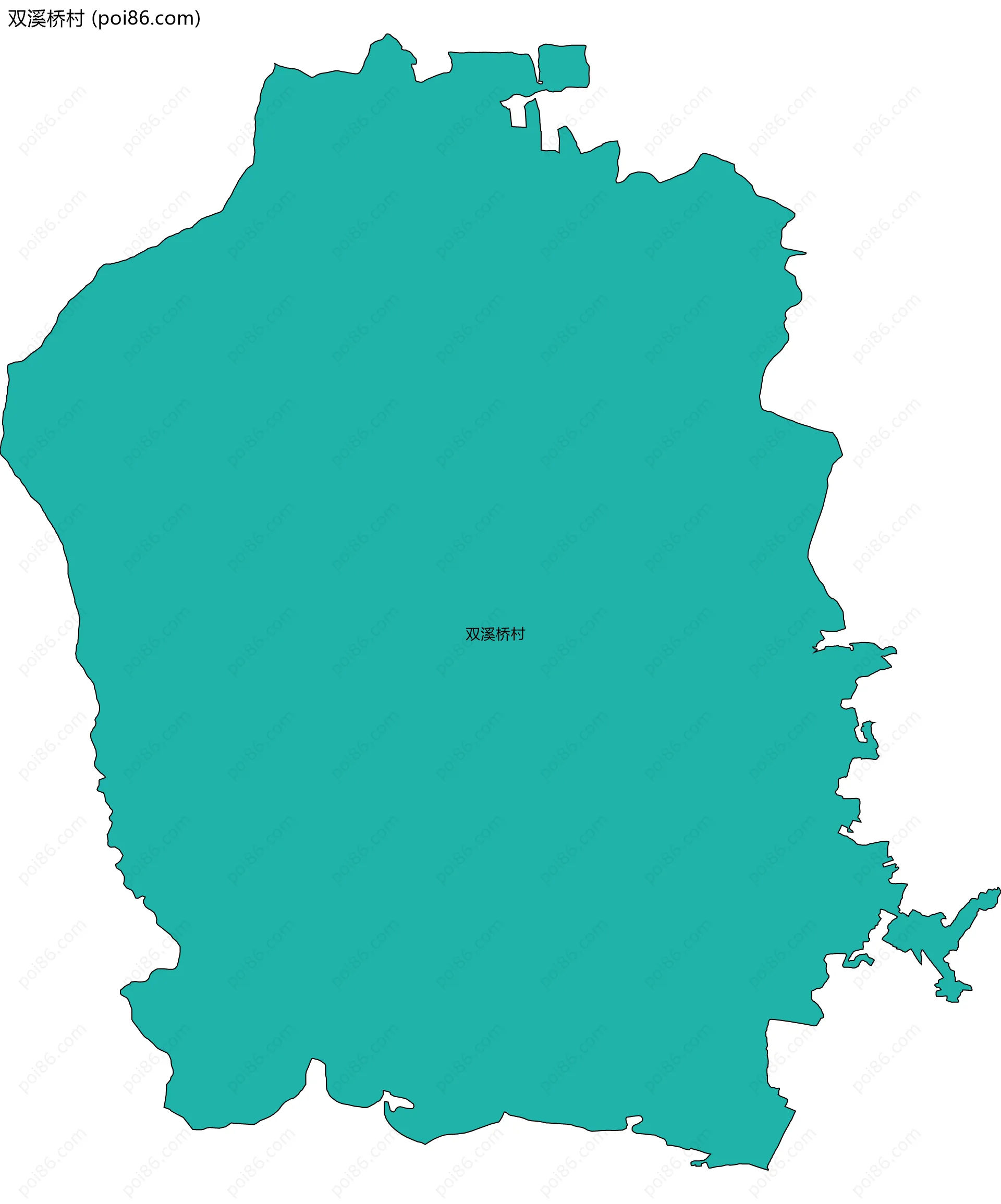 双溪桥村边界地图