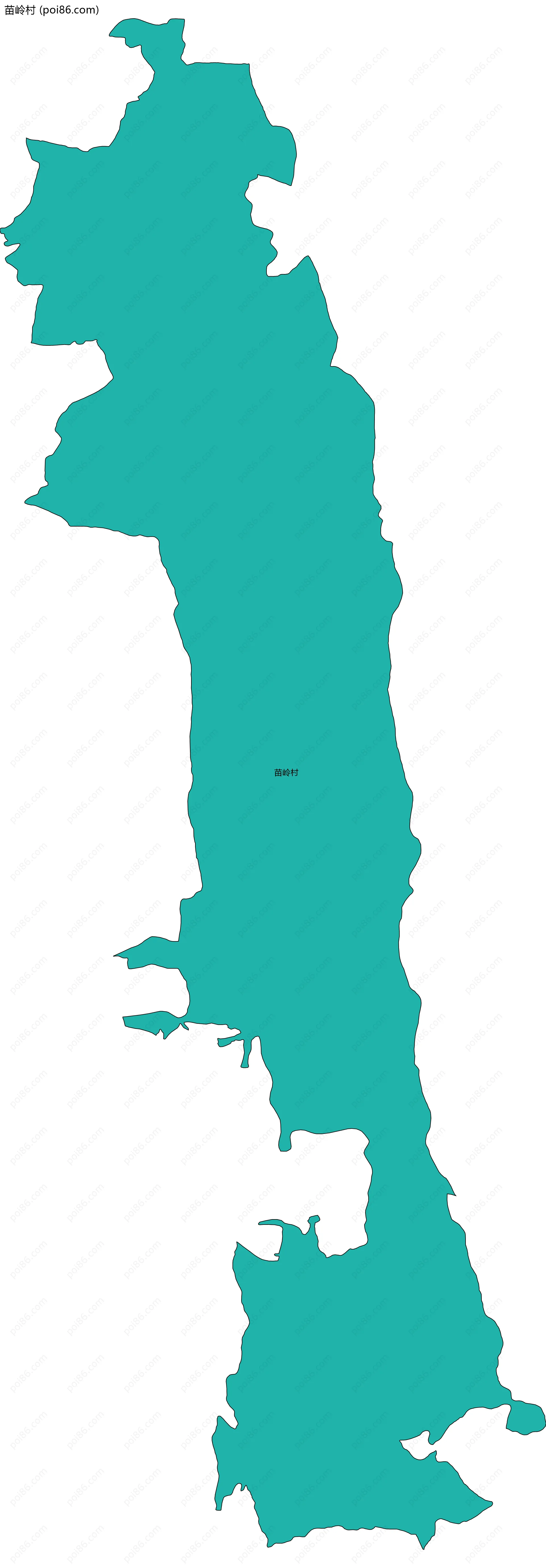 苗岭村边界地图