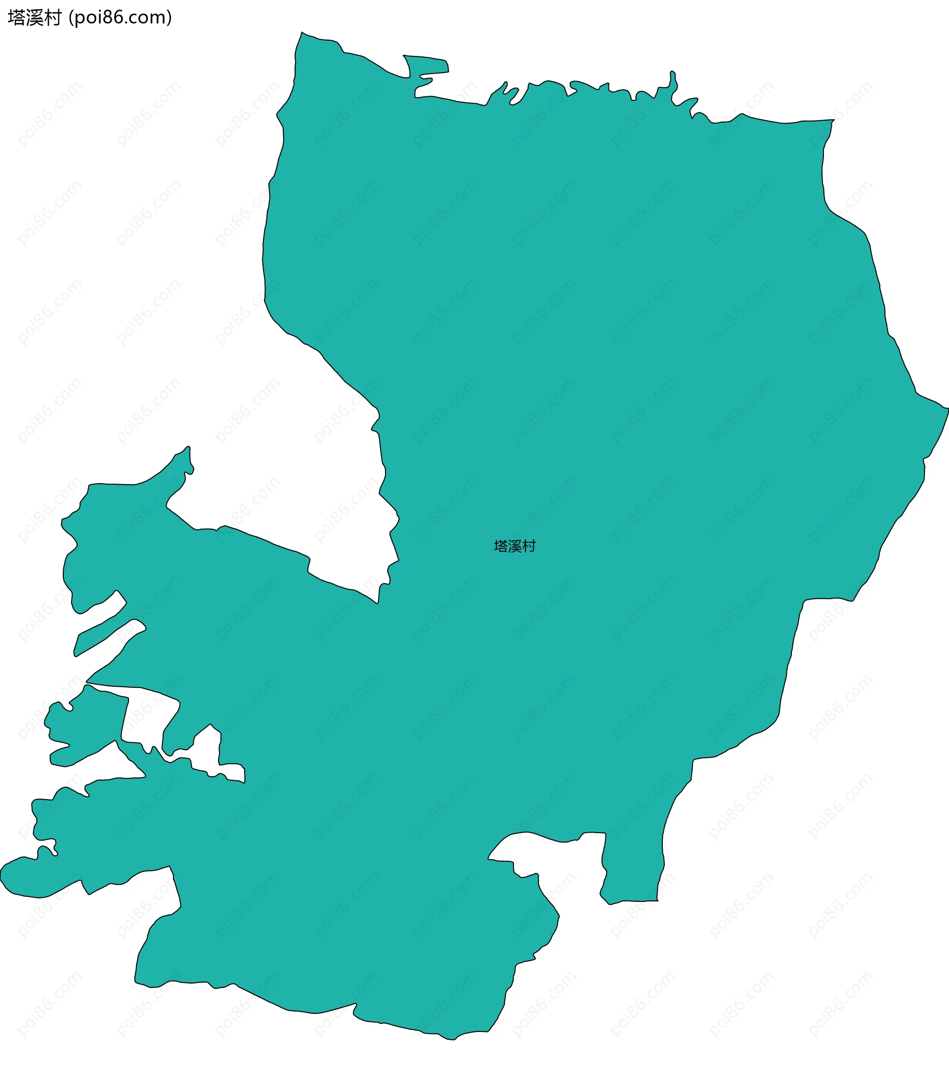 塔溪村边界地图