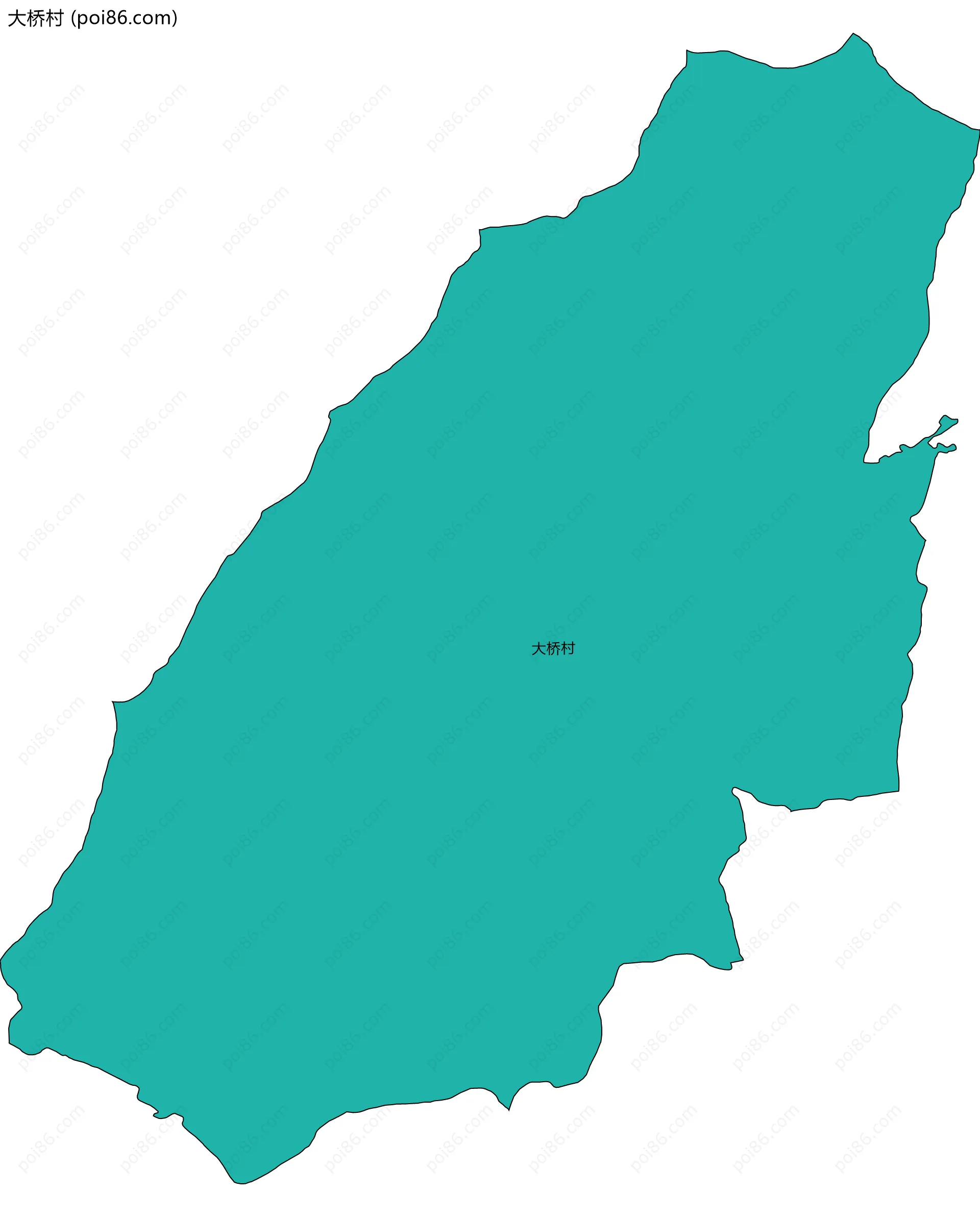 大桥村边界地图