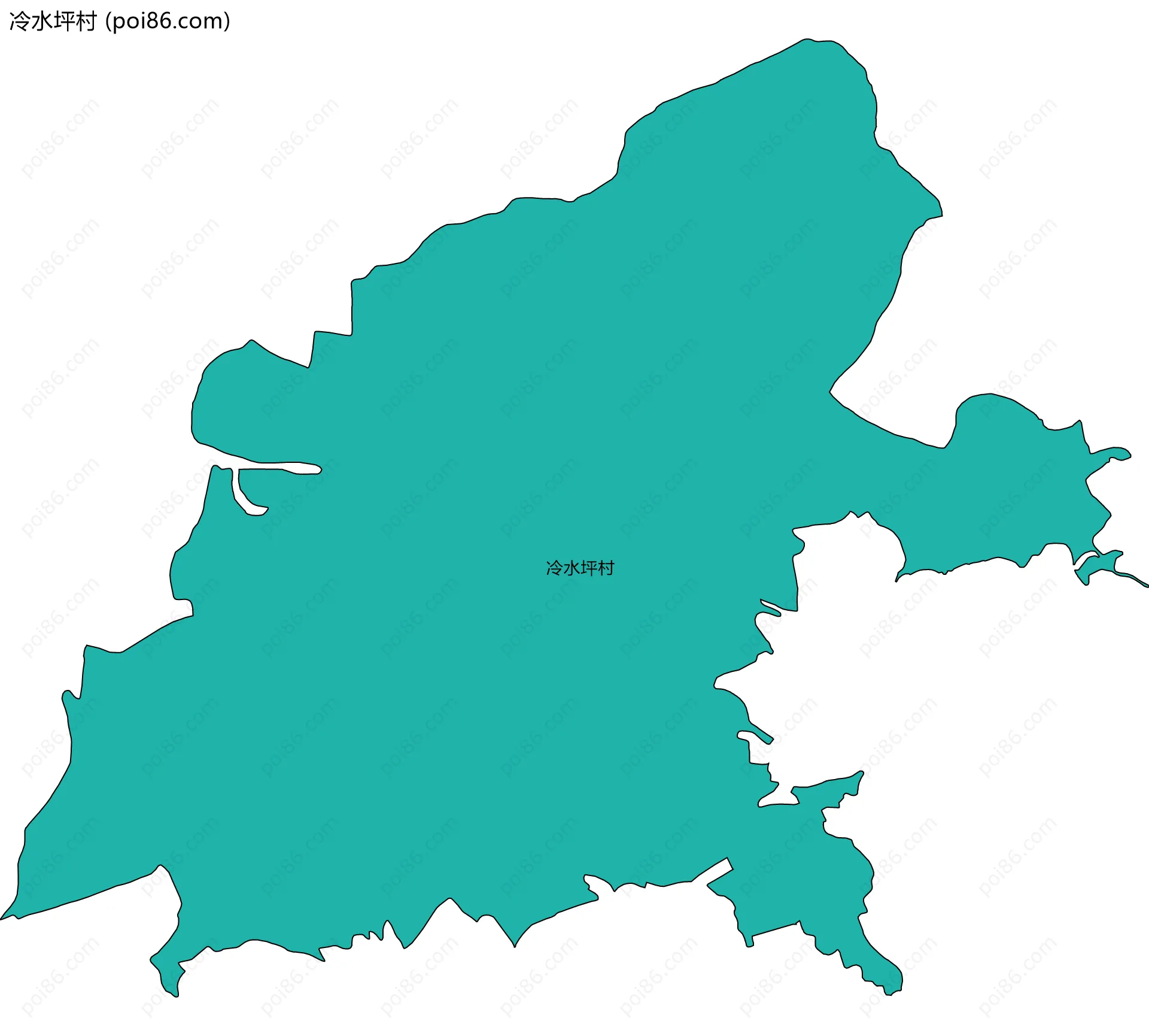 冷水坪村边界地图