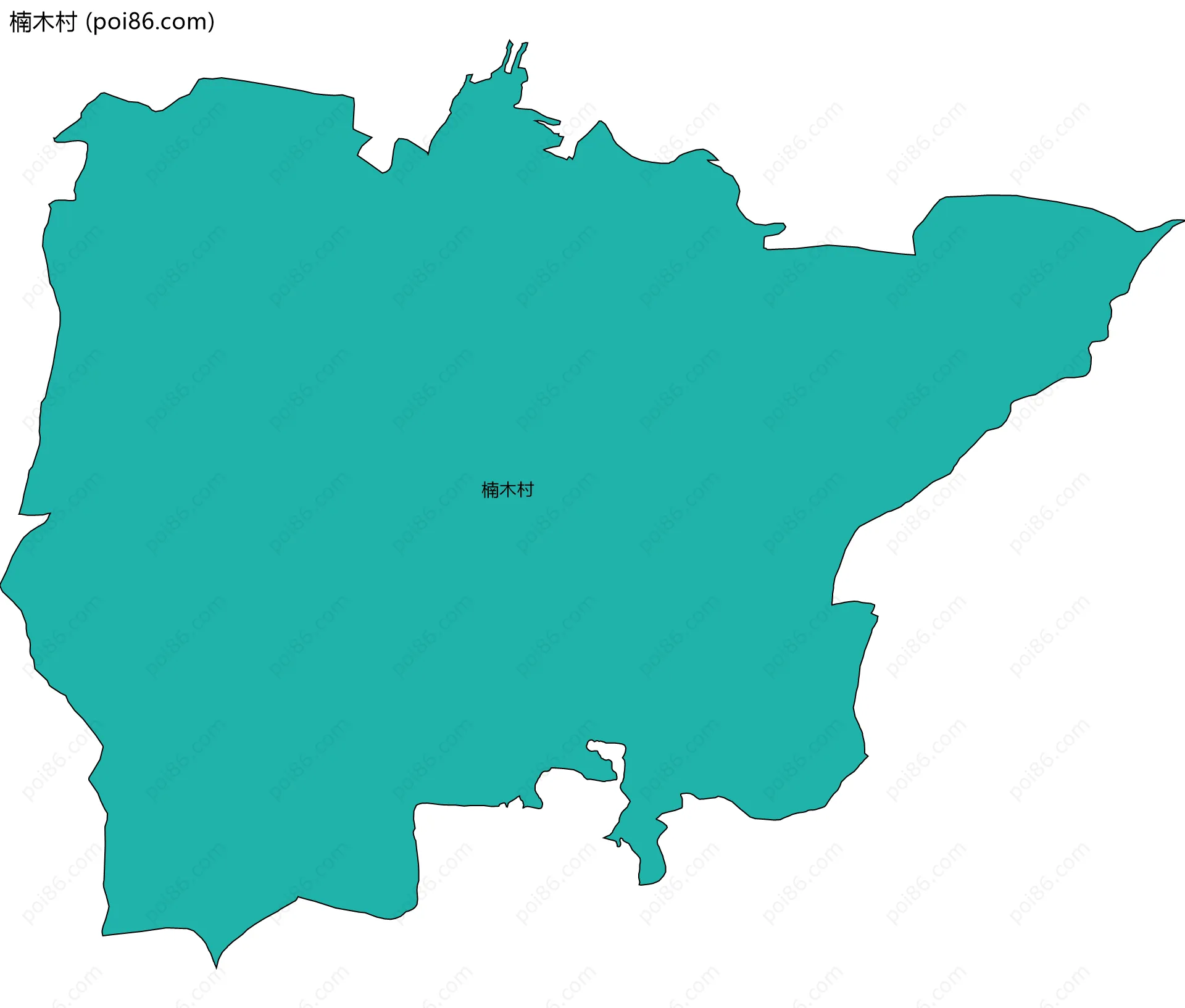 楠木村边界地图