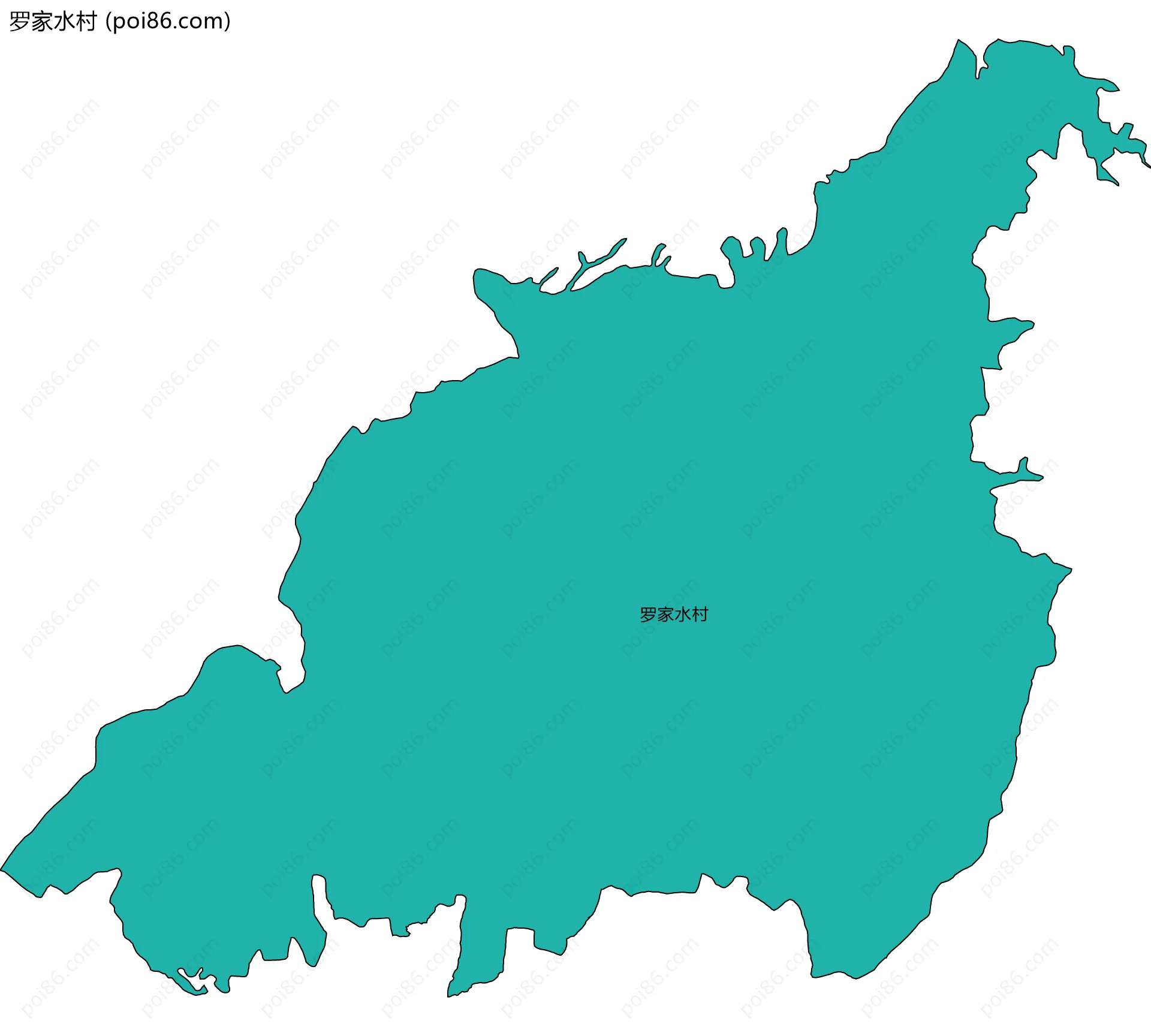 罗家水村边界地图