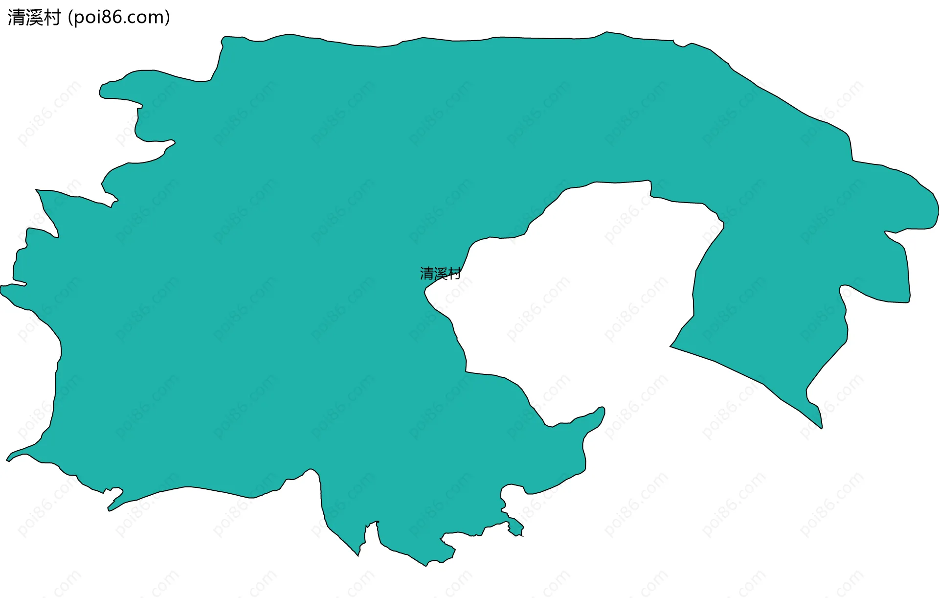 清溪村边界地图