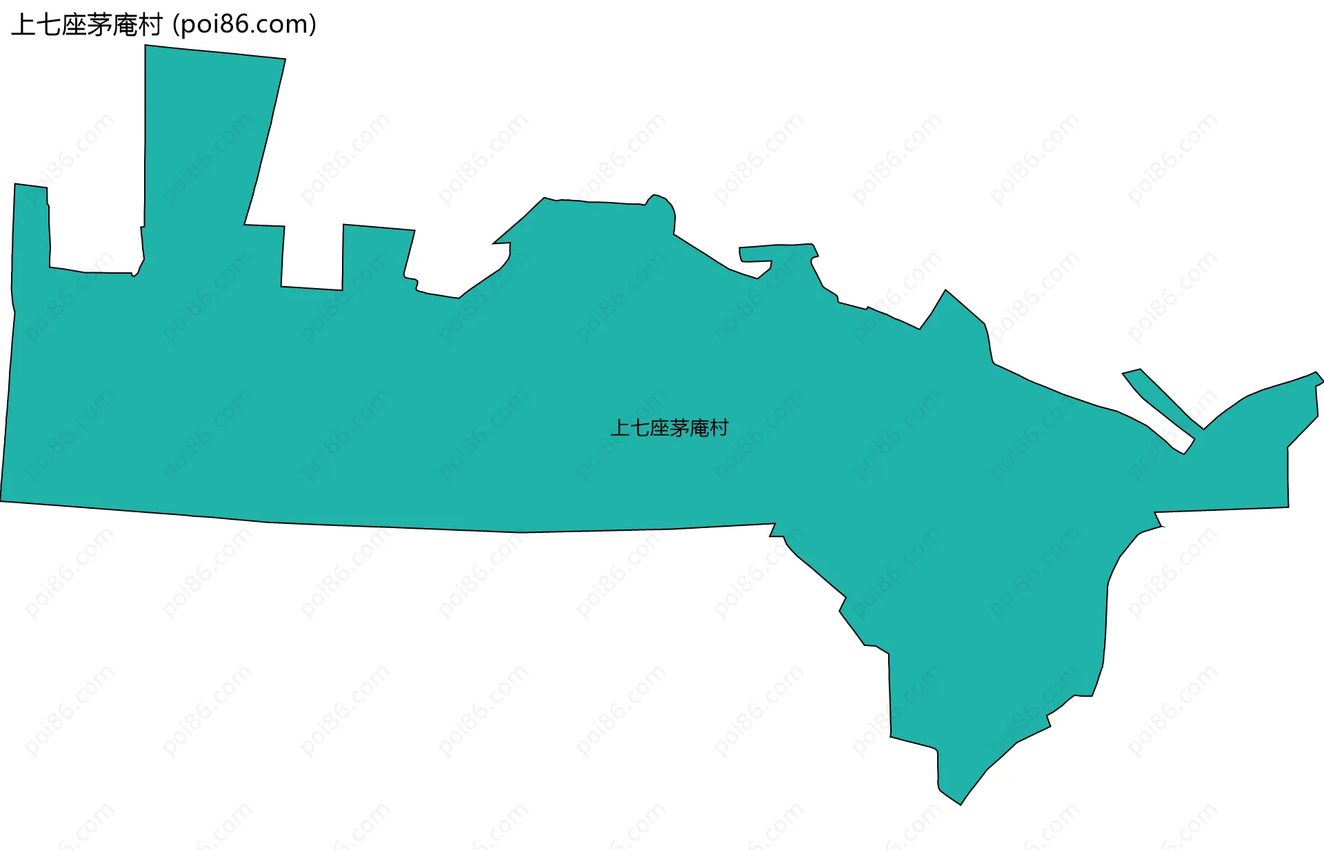 上七座茅庵村边界地图