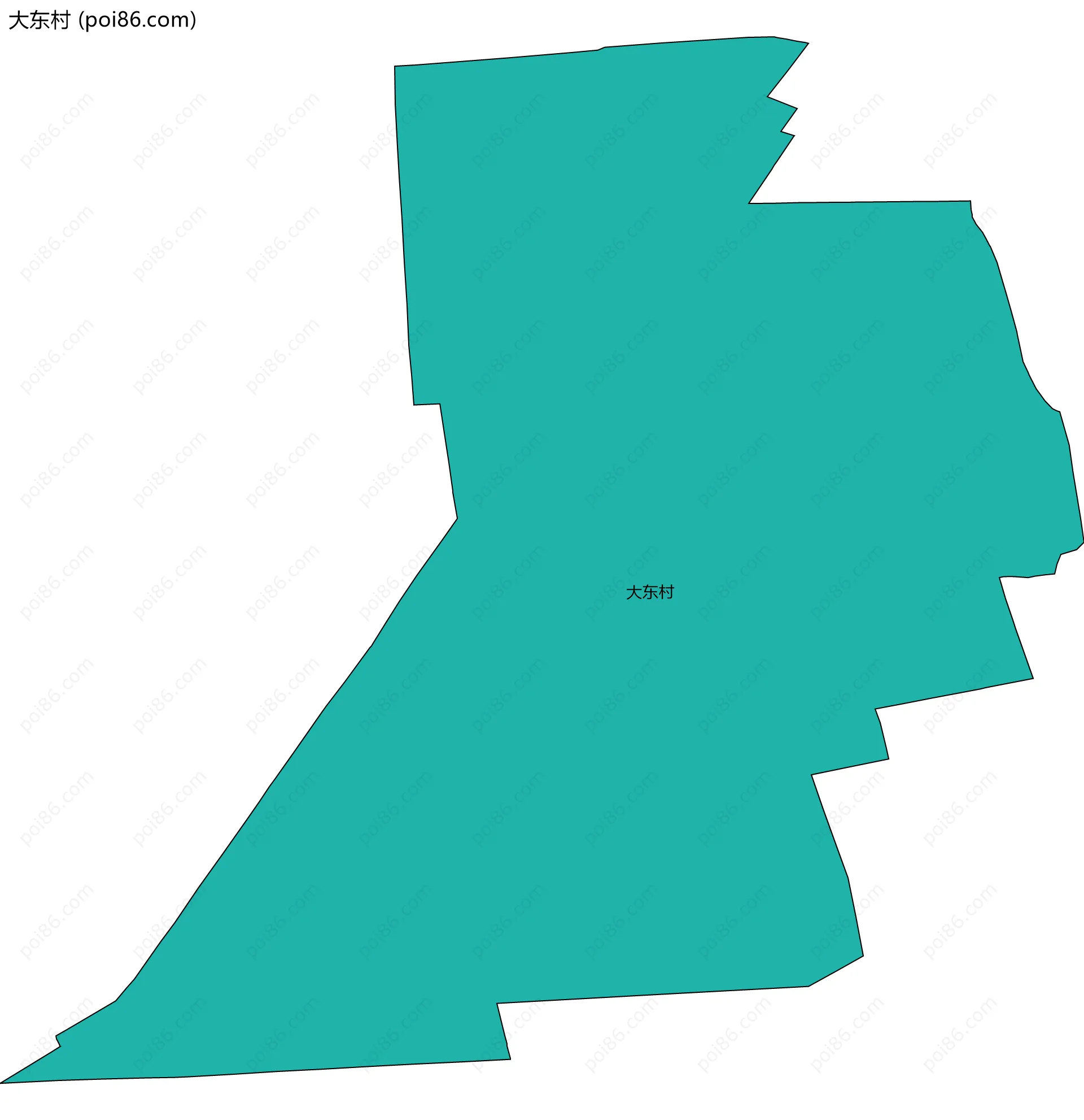 大东村边界地图