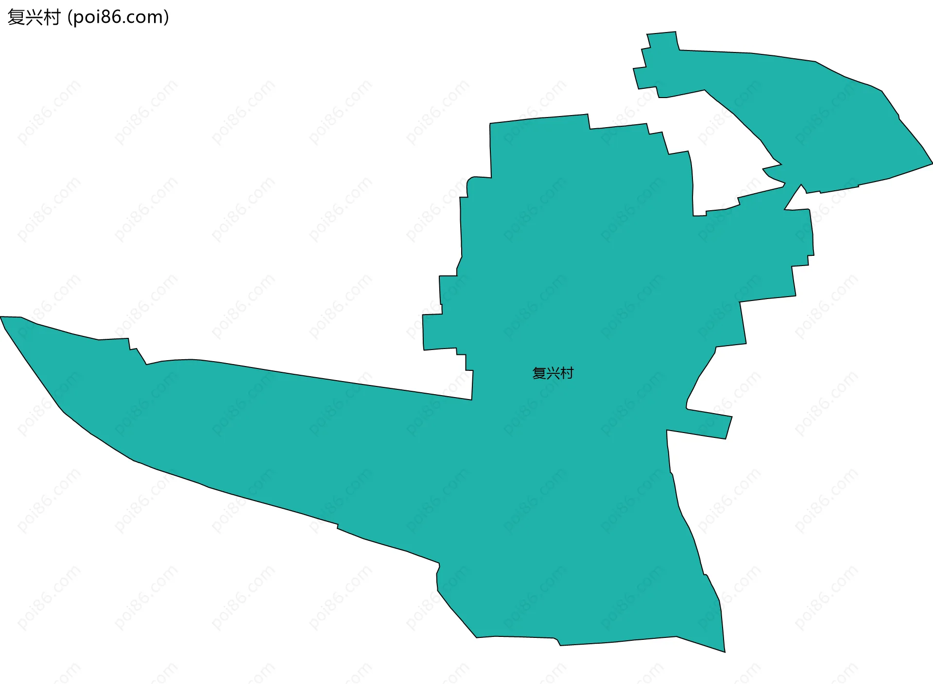 复兴村边界地图
