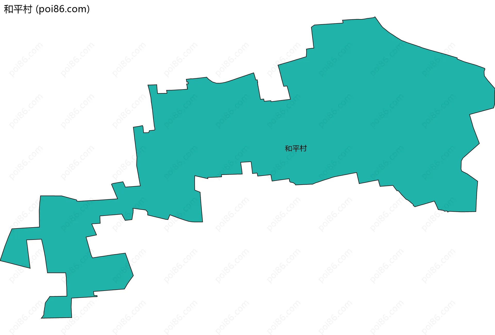 和平村边界地图