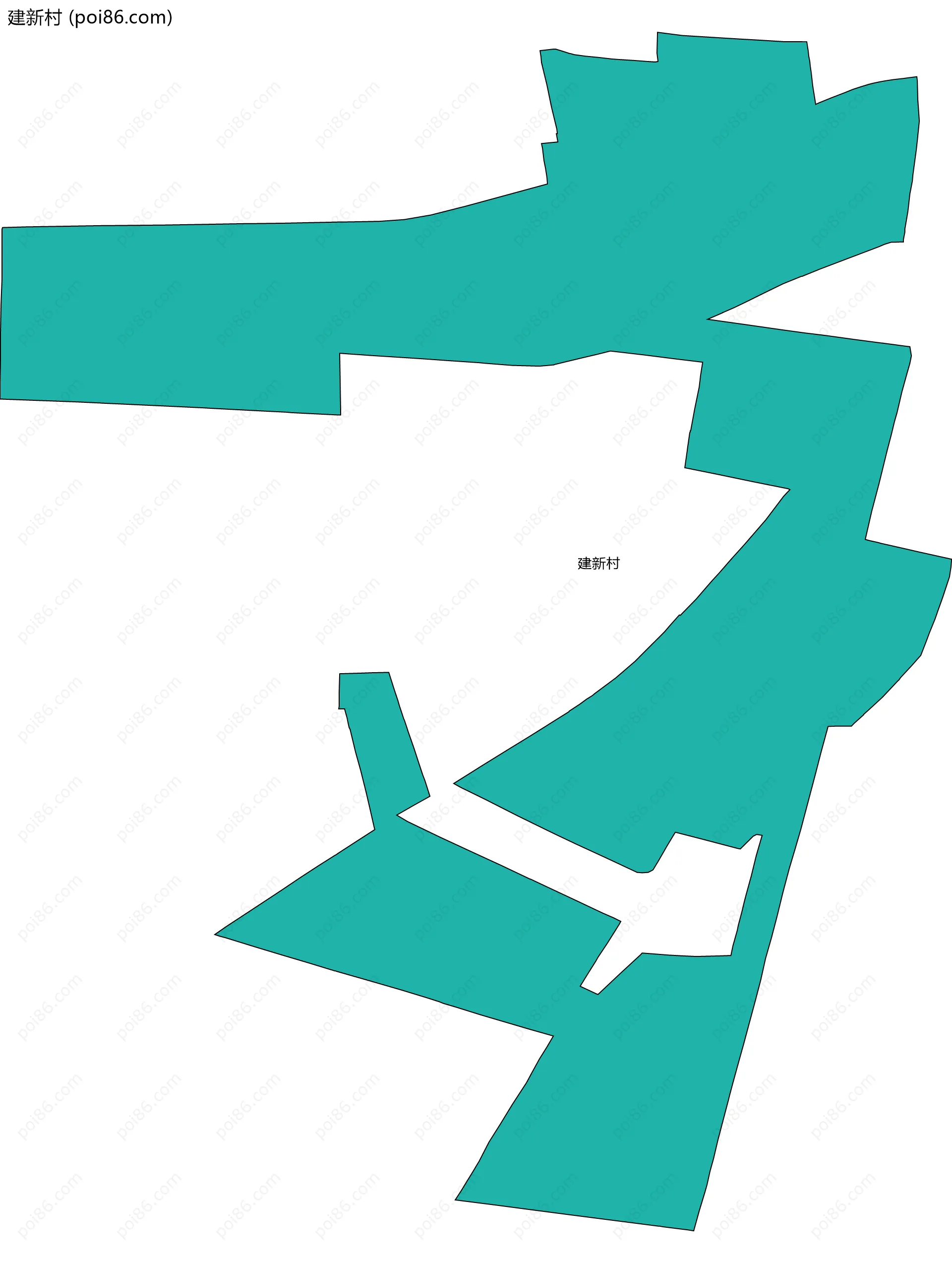 建新村边界地图