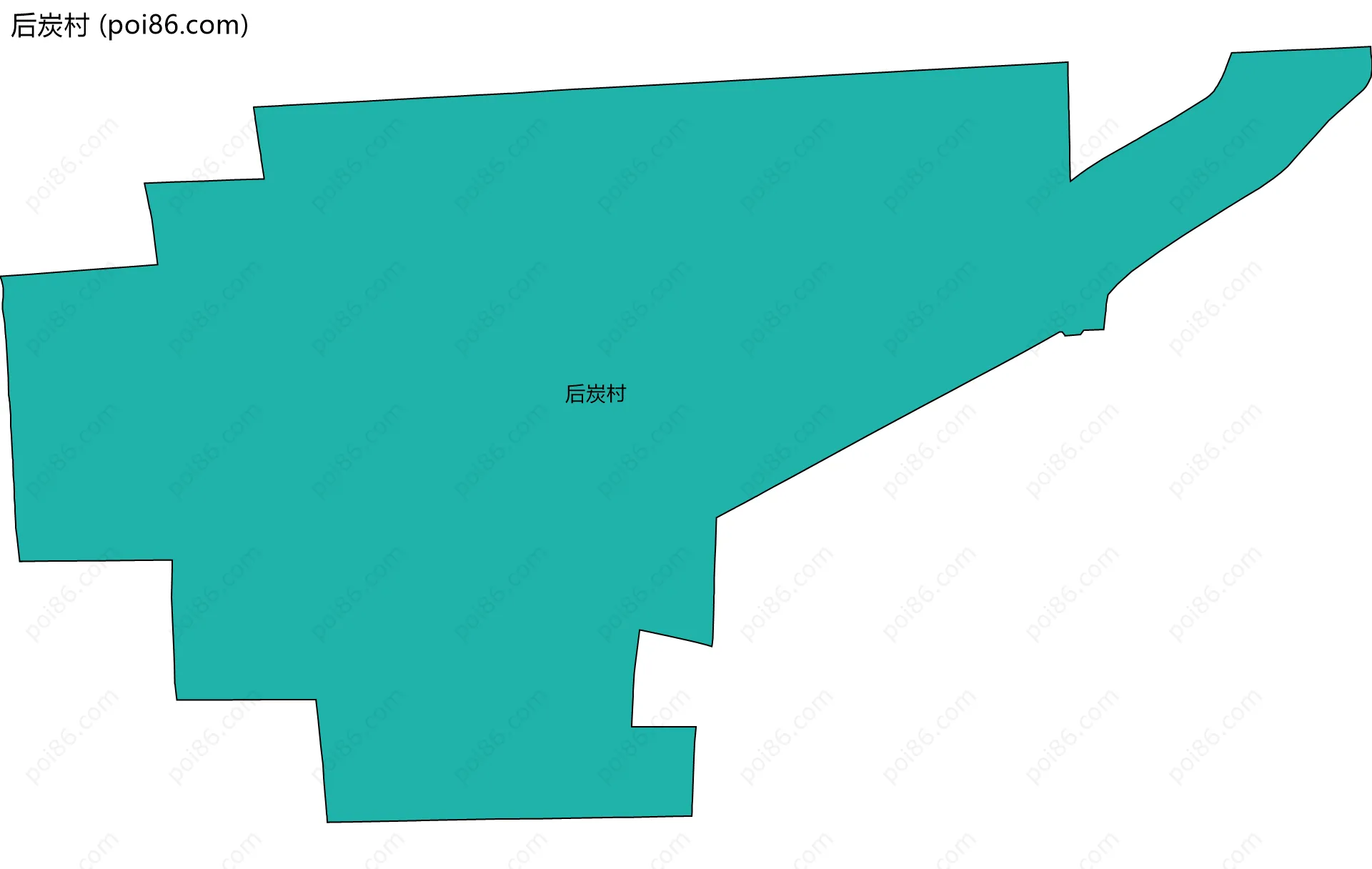 后炭村边界地图