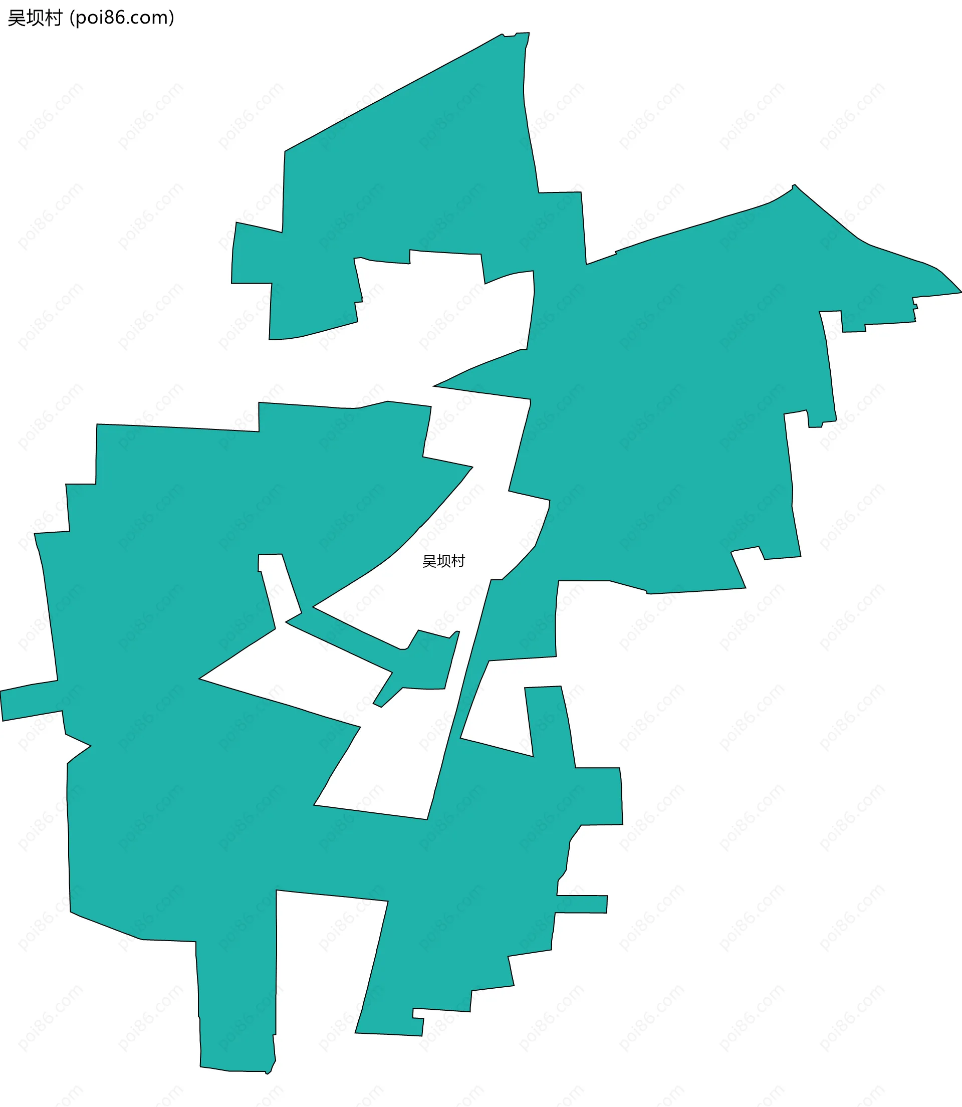 吴坝村边界地图