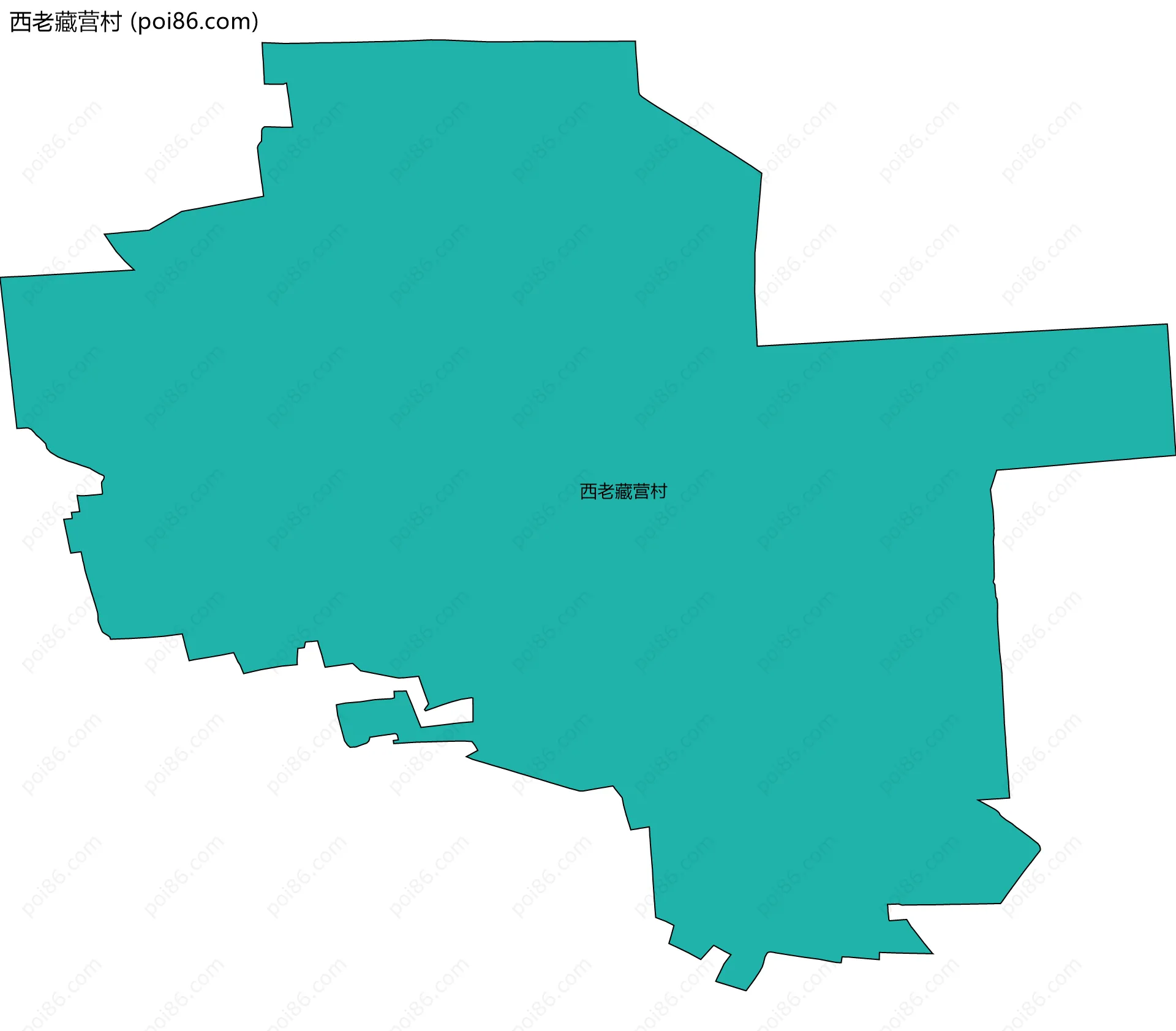 西老藏营村边界地图