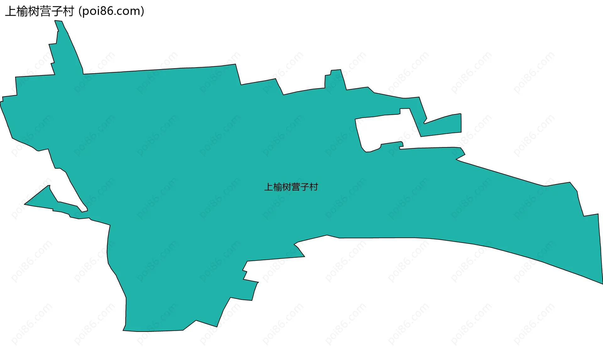 上榆树营子村边界地图