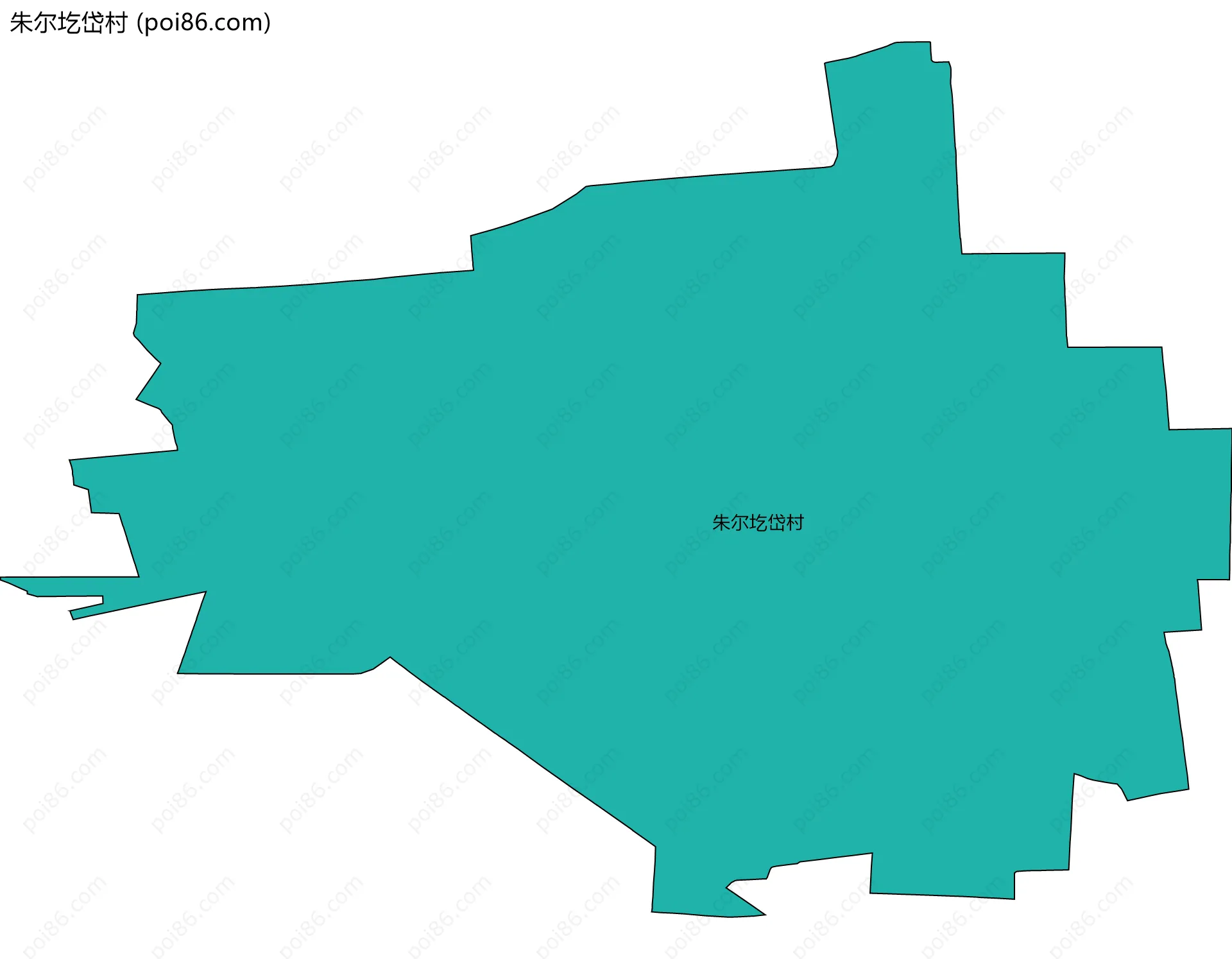 朱尔圪岱村边界地图