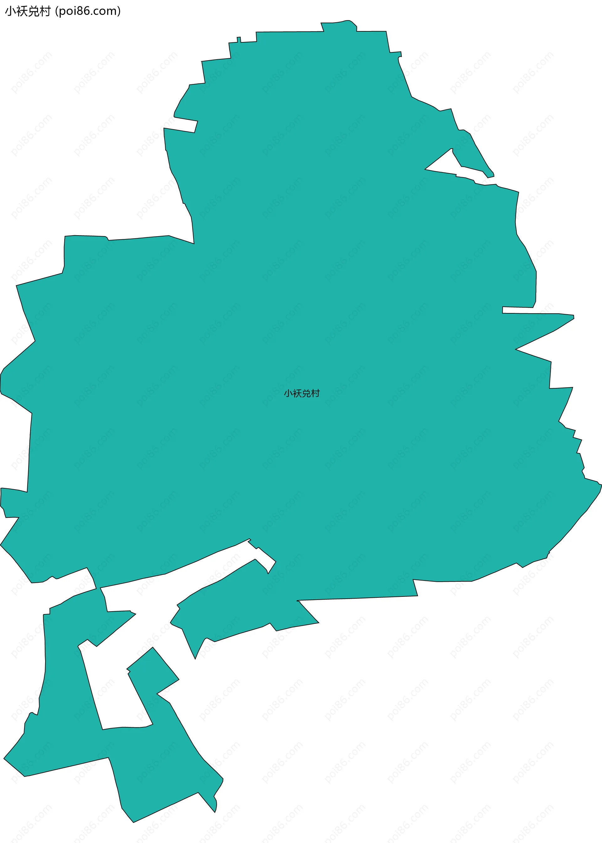 小袄兑村边界地图