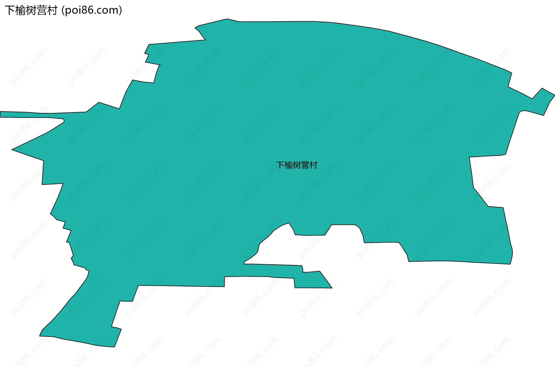 下榆树营村边界地图
