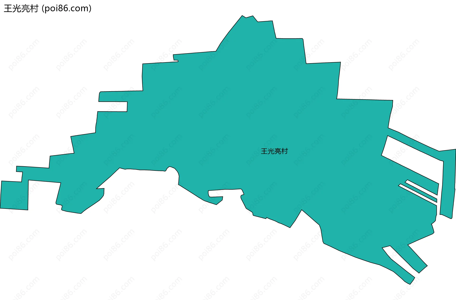 王光亮村边界地图