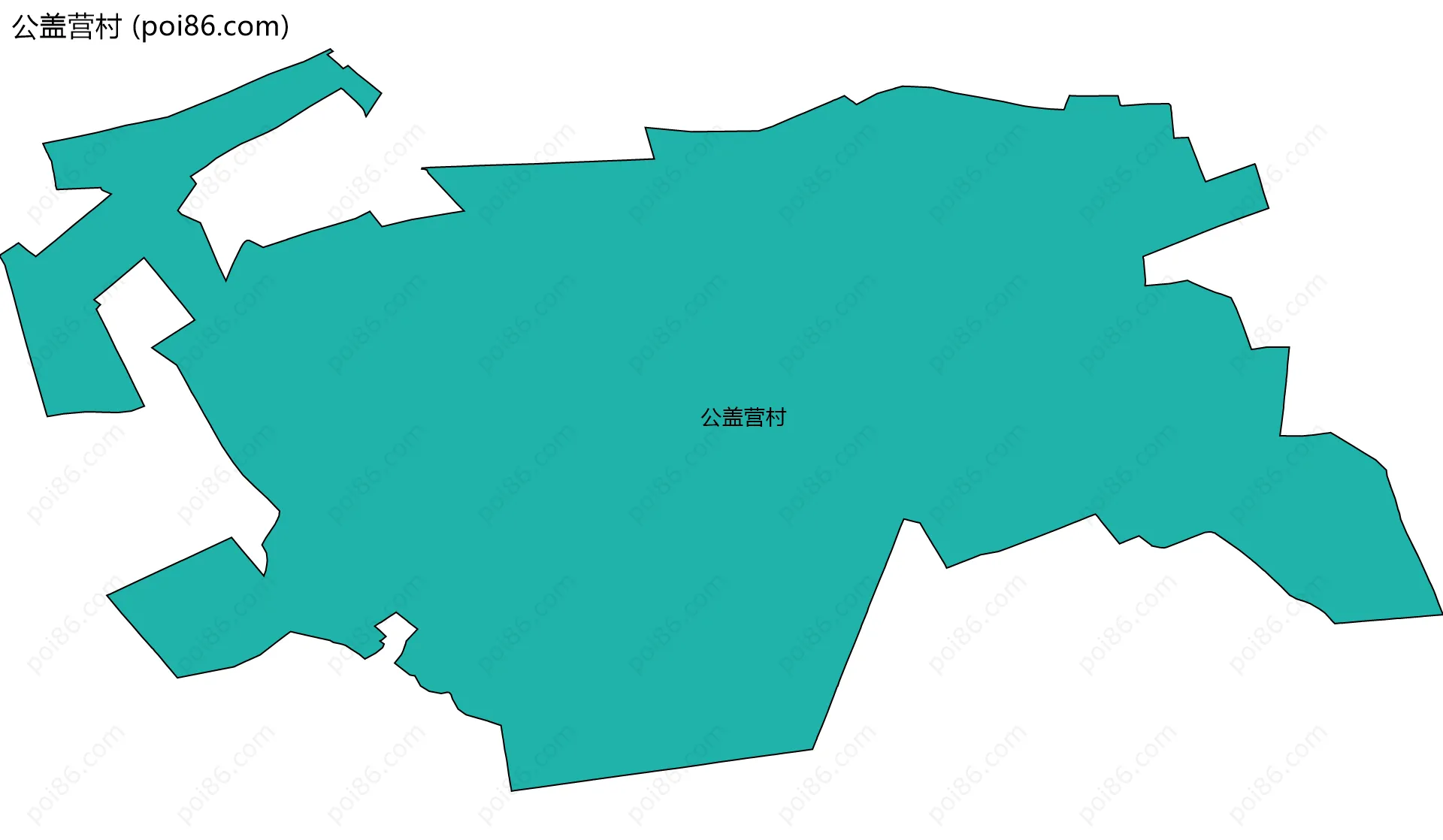 公盖营村边界地图