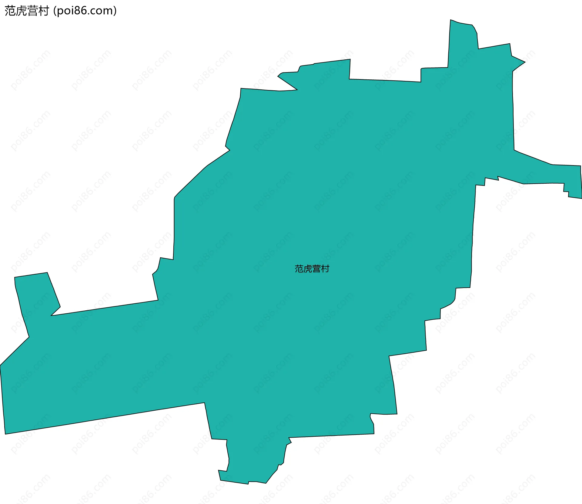 范虎营村边界地图