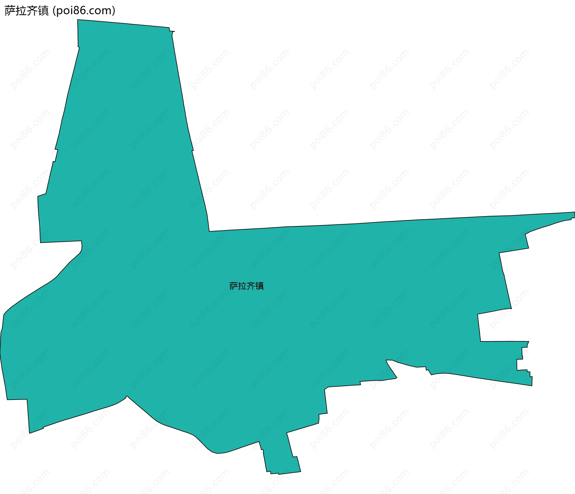 萨拉齐镇边界地图