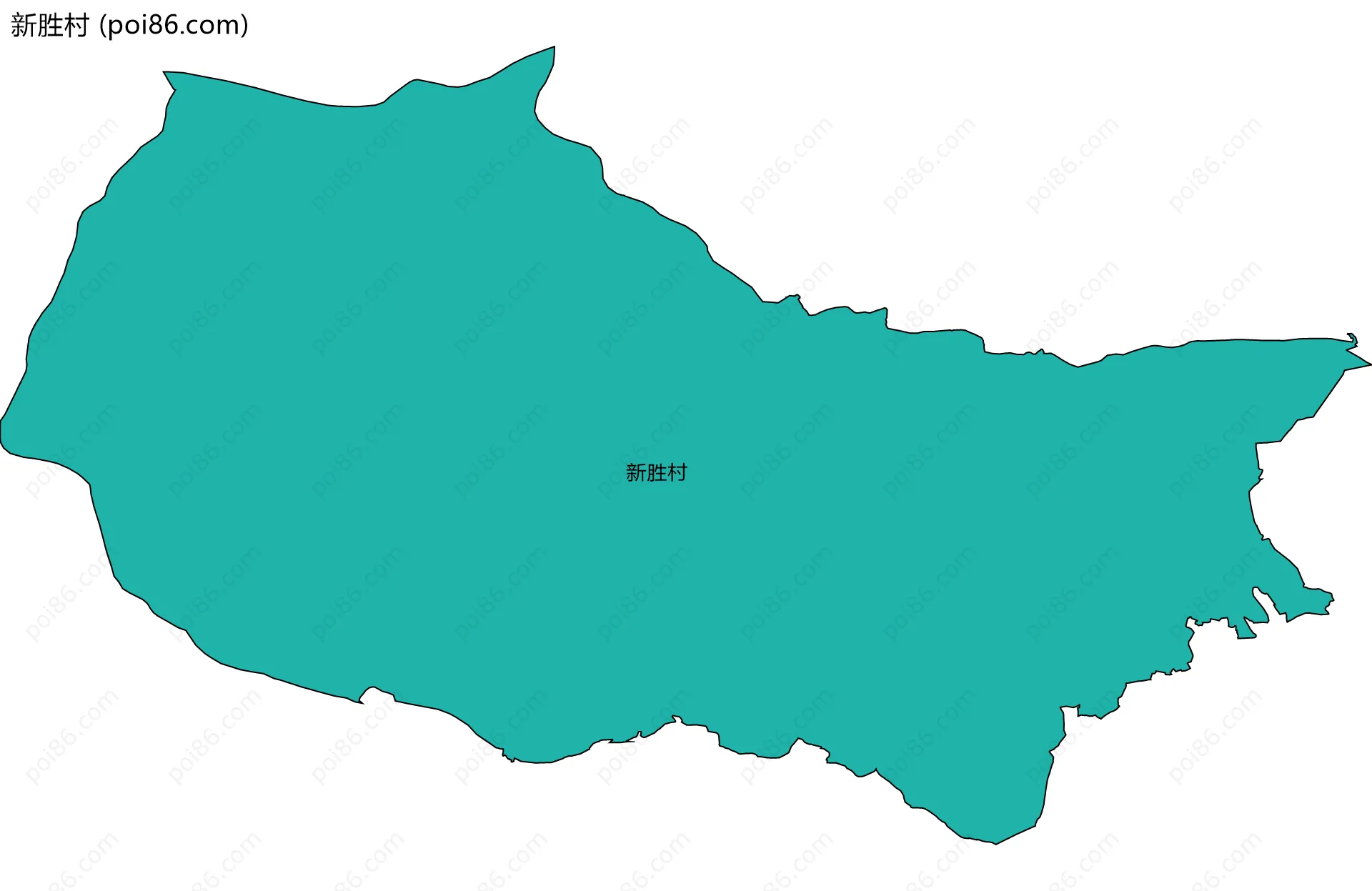 新胜村边界地图